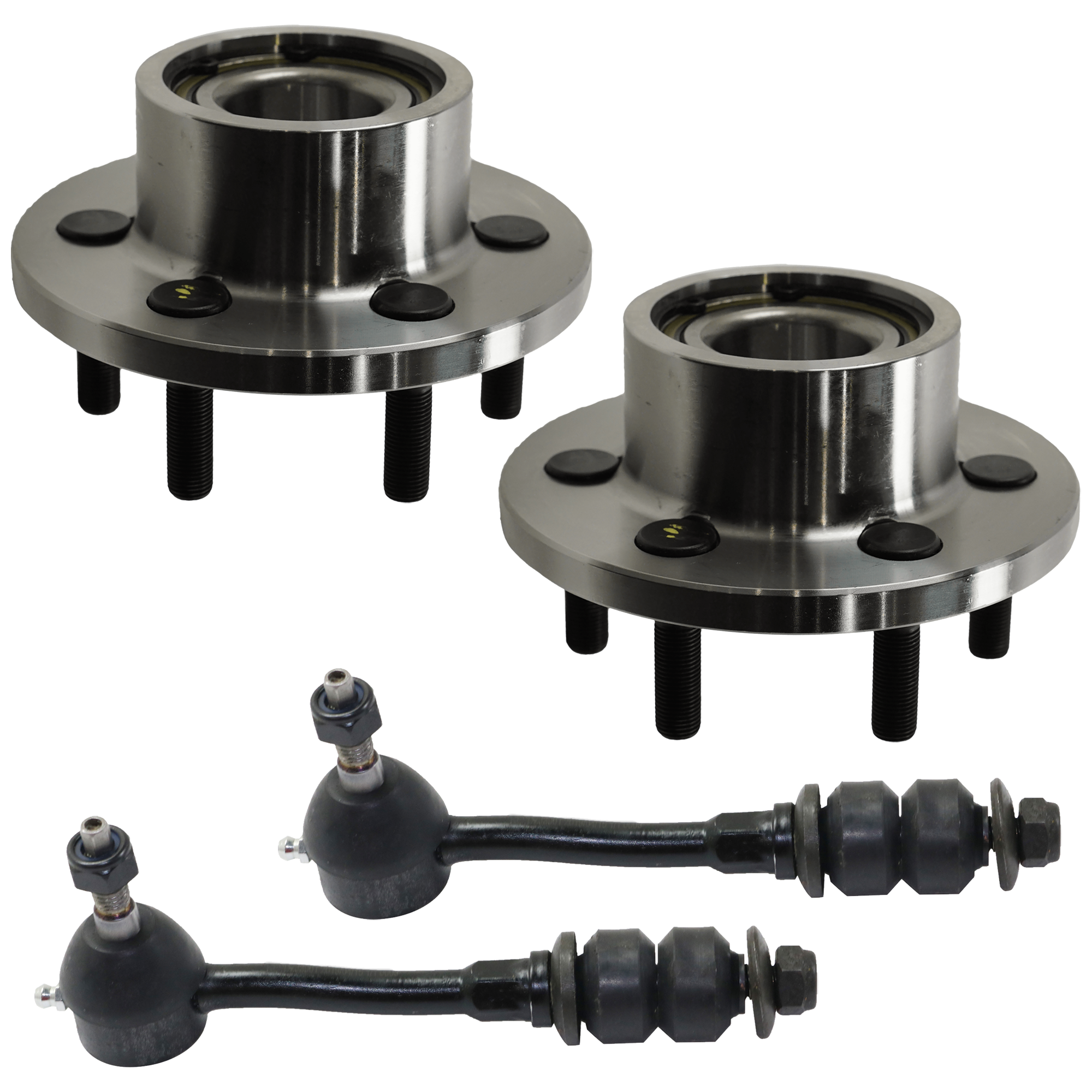 AM DAKOTA 97-04 DURANGO 99-03 FRONT Suspension Kit 4 pc Kit with Sway Bar Link and Wheel Hub SKU KIT 062724-13 OEM 18198-2651344-2652250-5451053