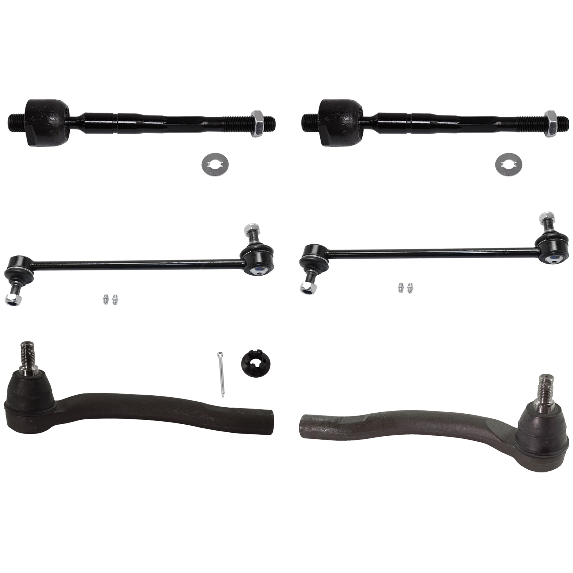 AM MDX 07-13 FRONT SWAY BAR LINK RH AND LH 6 pc kit with Tie Rod End SKU KIT 062724 C114 OEM 51320S0XC01-1016745-2693662-40