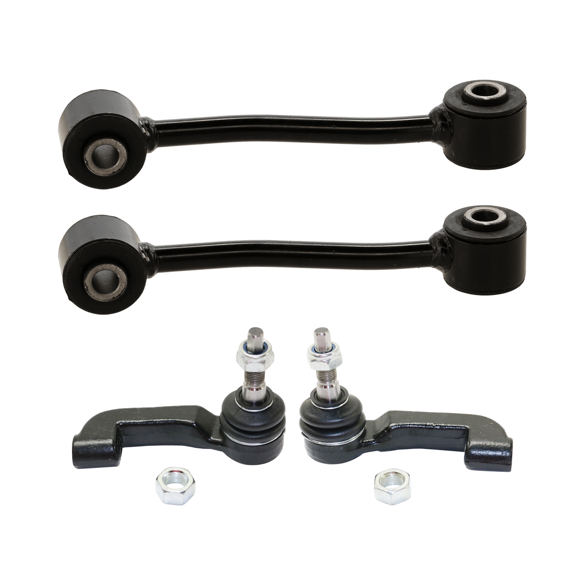 AM LIBERTY 08-12 NITRO 07-11 FRONT TIE ROD END RH AND LH Outer 4 pc kit with Sway Bar Link SKU KIT 062724 C115 OEM 52125366AA 52125367AA 52125295