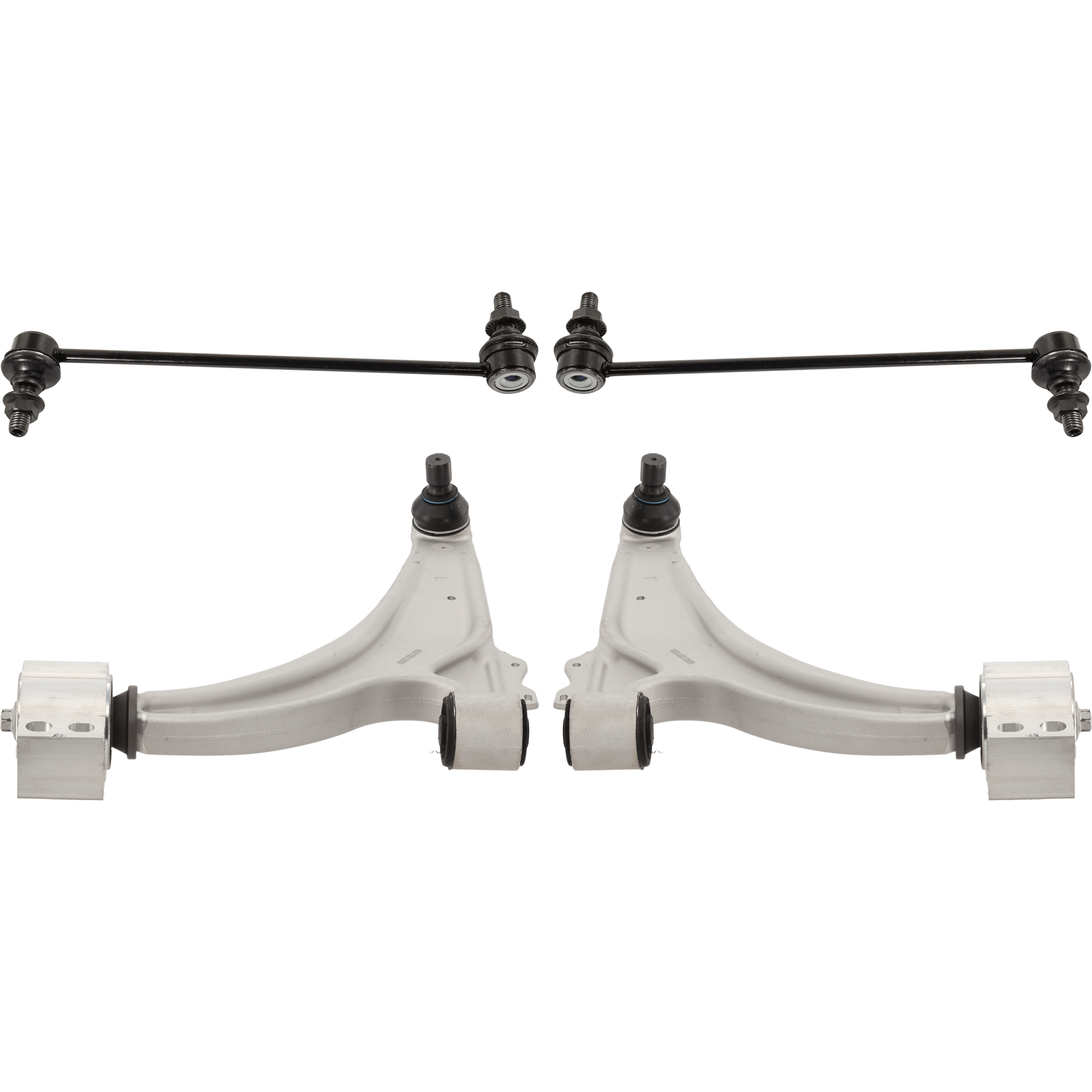 AM VERANO 12-17 CRUZE 11-15 FRONT CONTROL ARM RH AND LH Lower 4 pc kit with Sway Bar Link SKU KIT 062724 C136 OEM 133-340-221-333-402-000-000-000-000