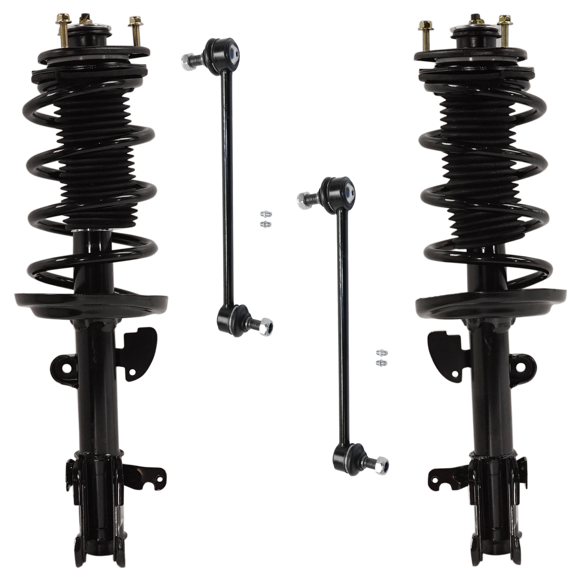 AM MDX 07-13 ZDX 10-13 FRONT FULLY LOADED STRUT RH AND LH 4 pc kit with Sway Bar Link SKU KIT 062724 C20 OEM 172433-11714 LS5599011R 270154