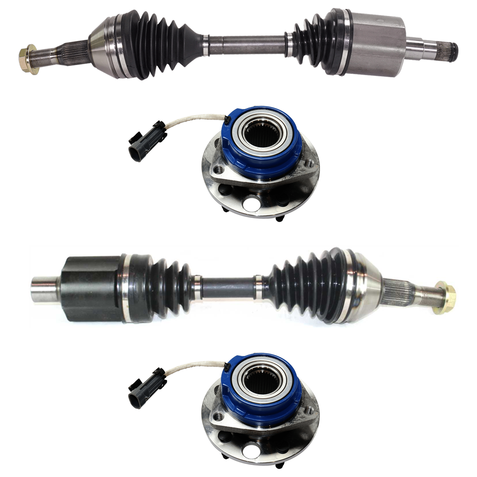 AM GRAND PRIX 97-07 REGAL 97-04 FRONT CV AXLE ASSEMBLY RH AND LH 4 pc kit with Wheel Hub SKU KIT 062724 C39 OEM 88964168