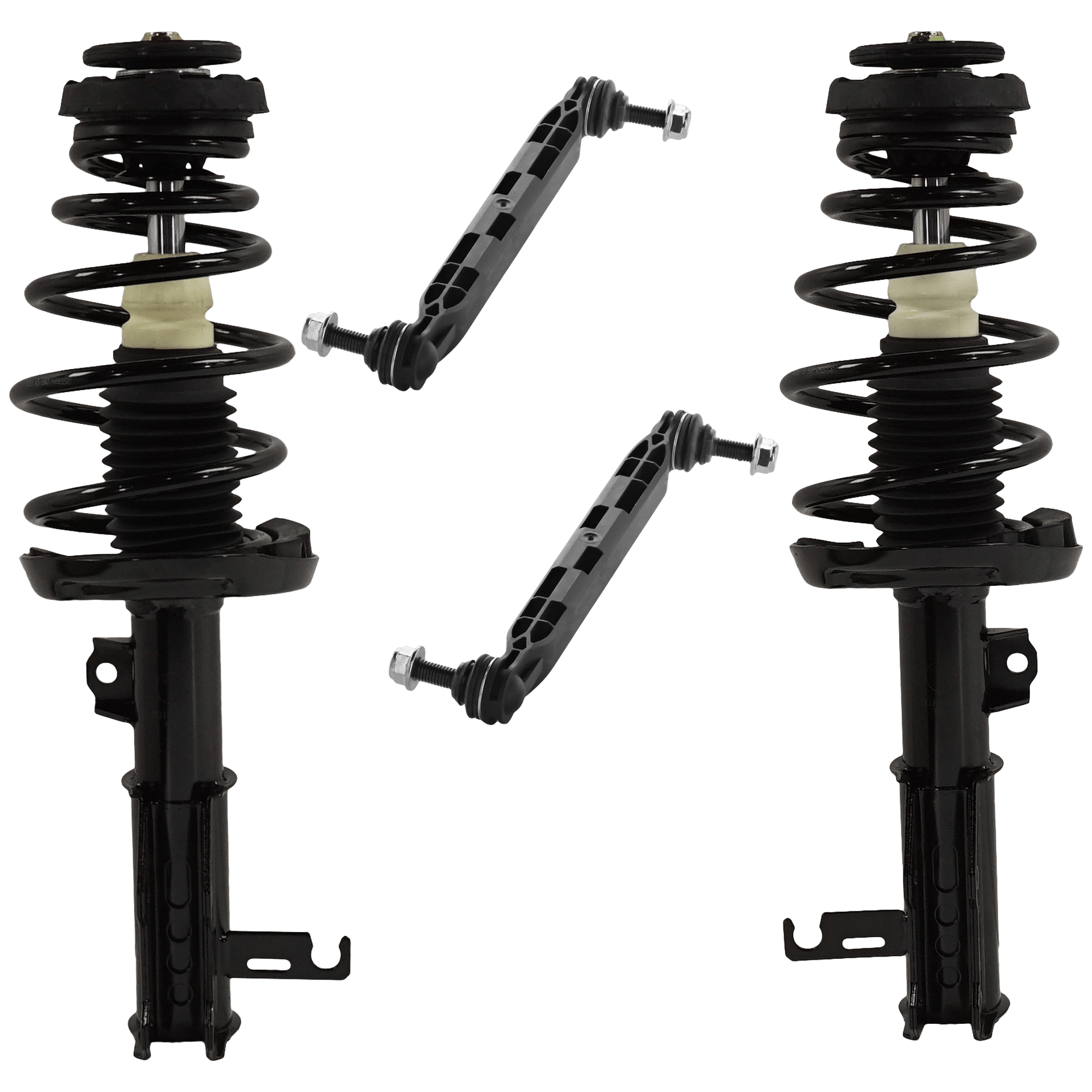 AM LACROSSE 12-16 FRONT FULLY LOADED STRUT RH AND LH 4 pc kit Gas Charged Twin tube with Sway Bar Link SKU KIT 062724 C62 OEM 172528 SR4474-23144453-2090108