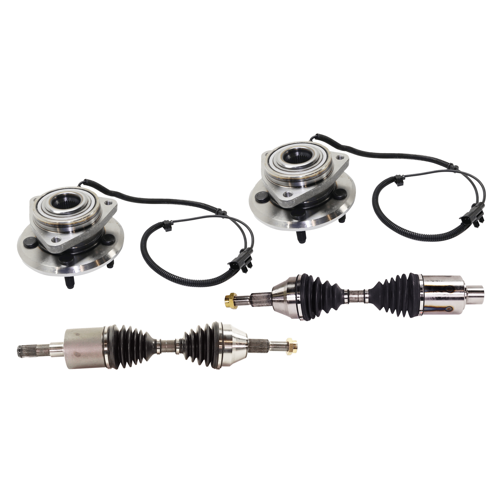 AM LIBERTY 08-12 NITRO 07-11 FRONT HUB ASSEMBLY RH AND LH 4 pc kit 5 Studs 5 x 4.5 in. Bolt Pattern with Axle Assembly SKU KIT 062724 C64