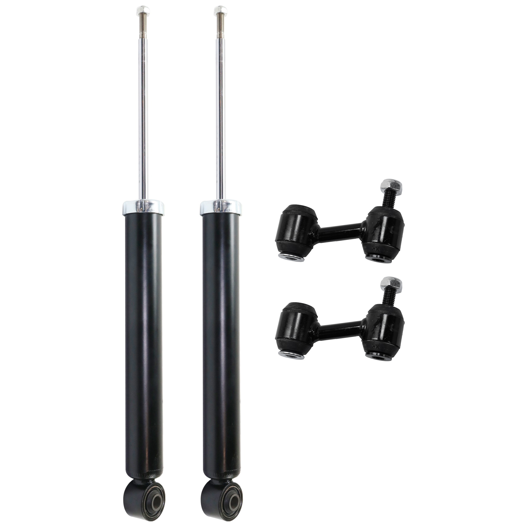 AM LACROSSE 10-16 REGAL 11-17 REAR SHOCK RH AND LH 4 pc kit Gas Charged Twin tube with Sway Bar Link SKU KIT 062724 C76 OEM 13281792