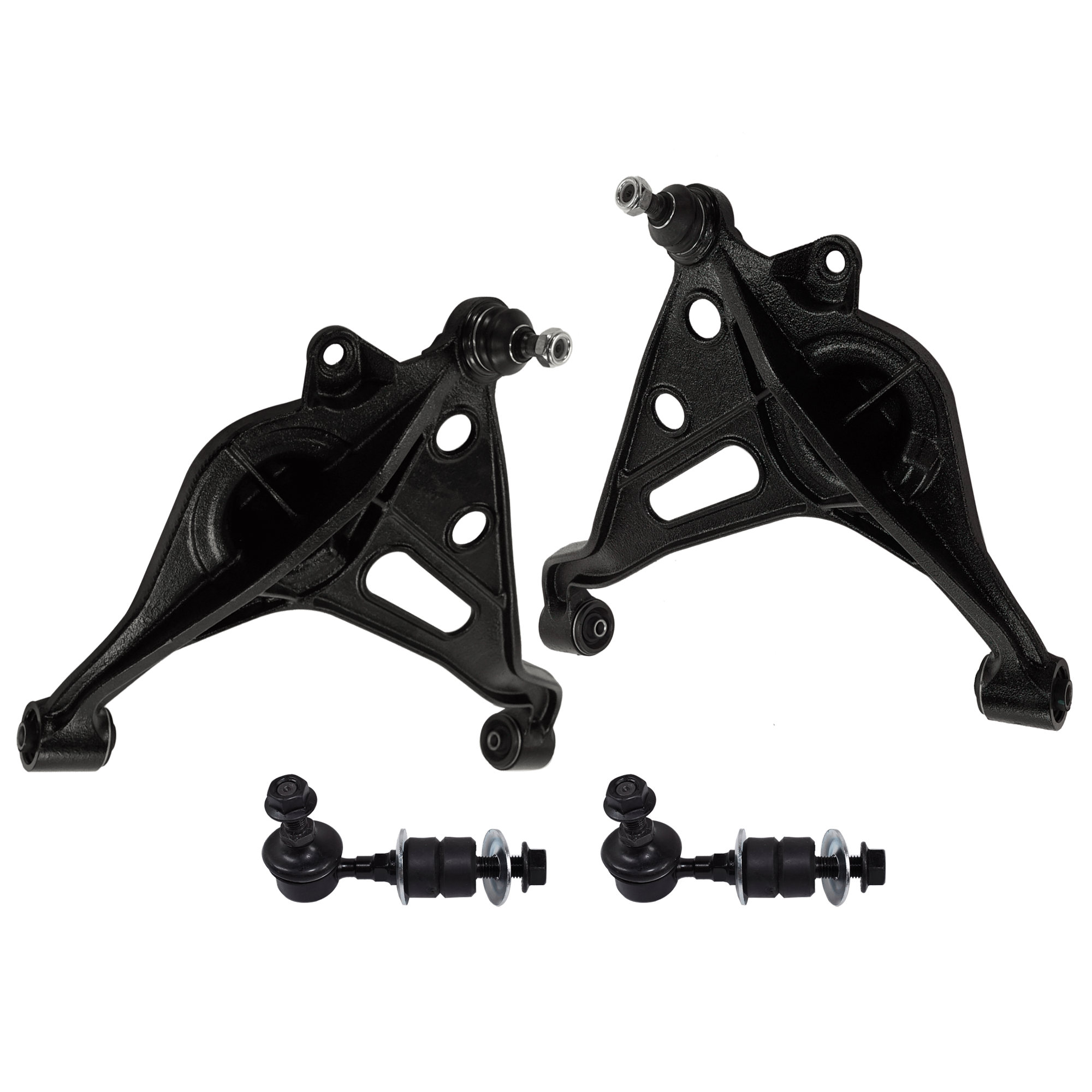 AM TRACKER VITARA 99-04 FRONT CONTROL ARM RH AND LH Lower 4 pc kit with Sway Bar Link SKU KIT 062724 C84 OEM 4520167D01-4520267D01-30023300