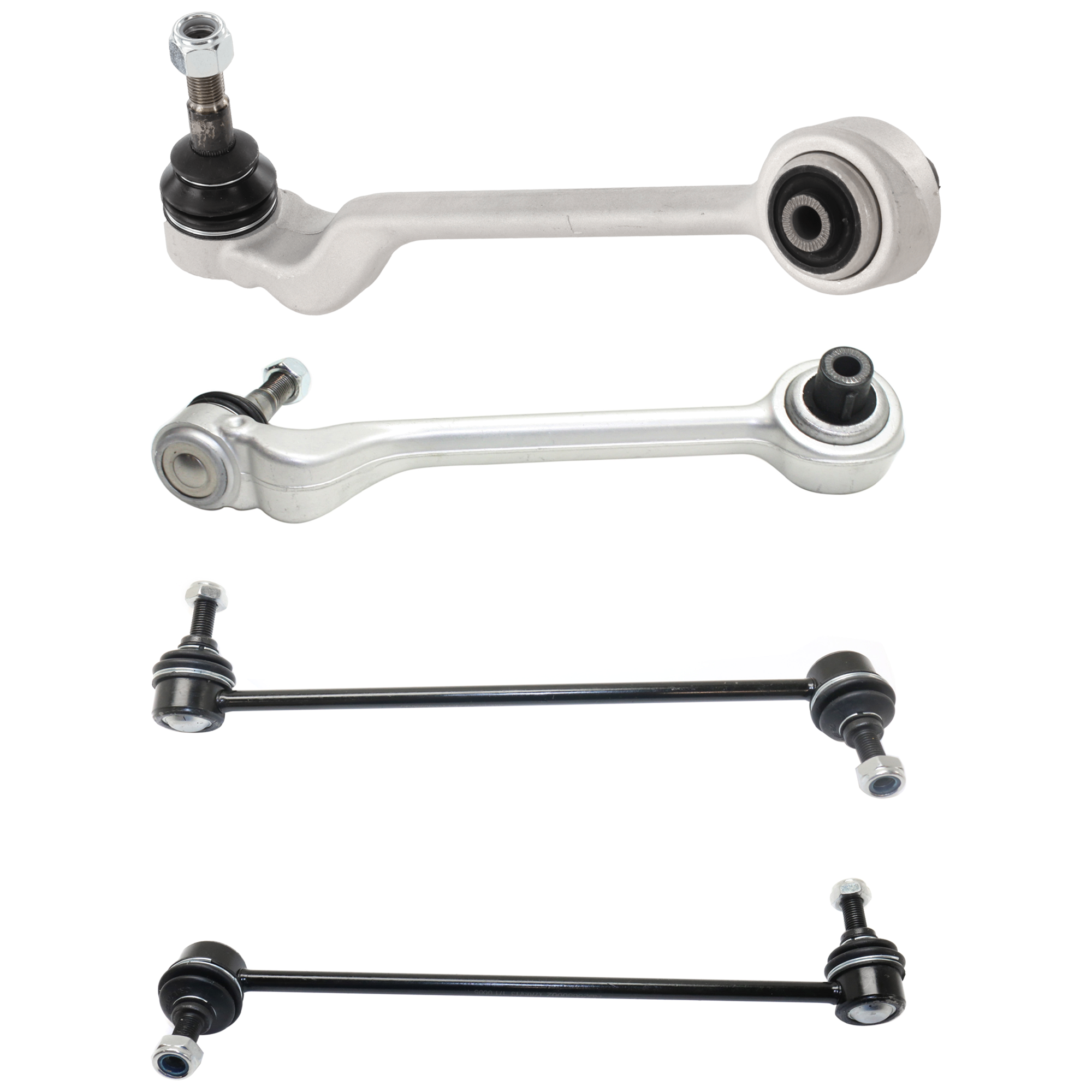 AM 3 SERIES 07-13 FRONT CONTROL ARM RH AND LH Lower Rearward 4 pc kit w Ball Joint and Bushing with Sway Bar Links SKU KIT 062724 C99 OEM 31126763699-31126770849-311267