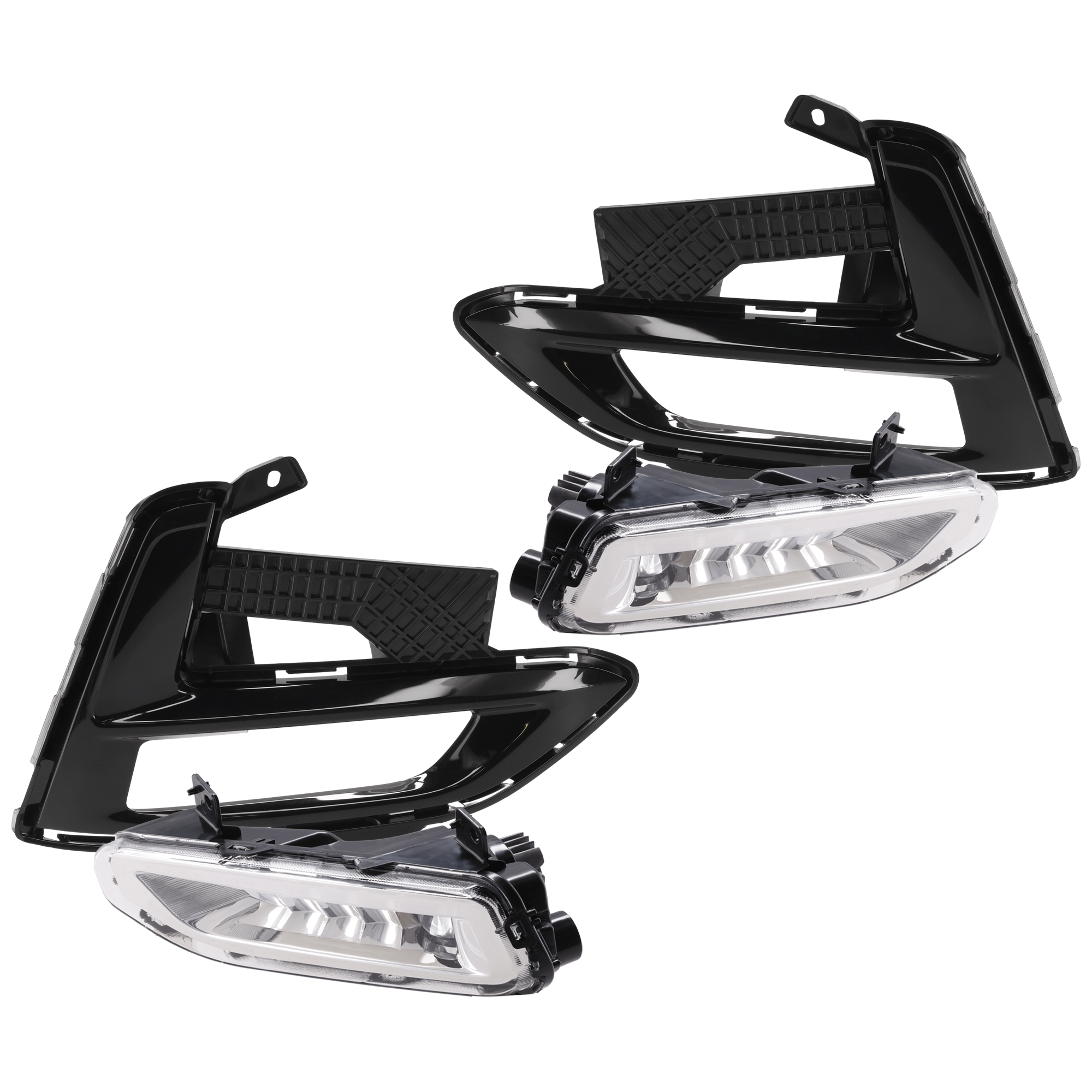 AM SENTRA 20-23 FRONT FOG LAMP RH AND LH 4 pc Kit Assembly LED with Fog Light Trim SKU KIT 062726-150 Partslink NI2592141 NI2593141 NI1039173 NI1038173 OEM 261508996C 261508995C 26155899