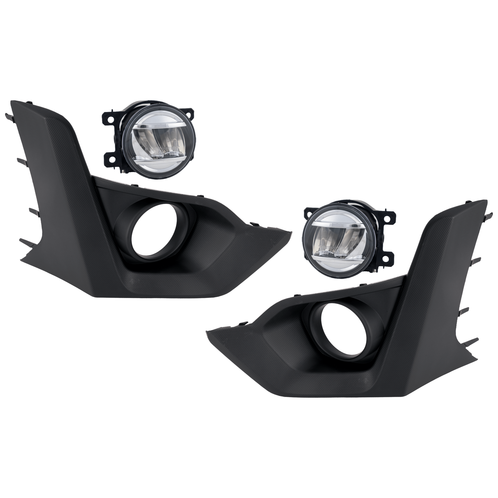 AM CROSSTREK 21-23 FRONT FOG LAMP RH AND LH 4 pc Kit Assembly LED with Fog Light Trim SKU KIT 062726-159 Partslink SU2592128 SU2593128 SU1039135 SU1038135 OEM 84501VA000-84501VA010-57731FL8