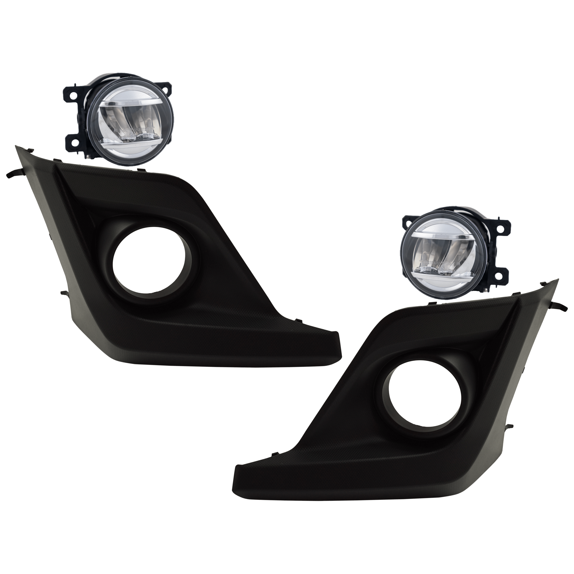 AM CROSSTREK 19-20 FRONT FOG LAMP RH AND LH 4 pc Kit Assembly LED with Fog Light Trim SKU KIT 062726-160 Partslink SU2592128 SU2593128 SU1039121 SU1038121 OEM 84501VA000-84501VA010-57731FL0