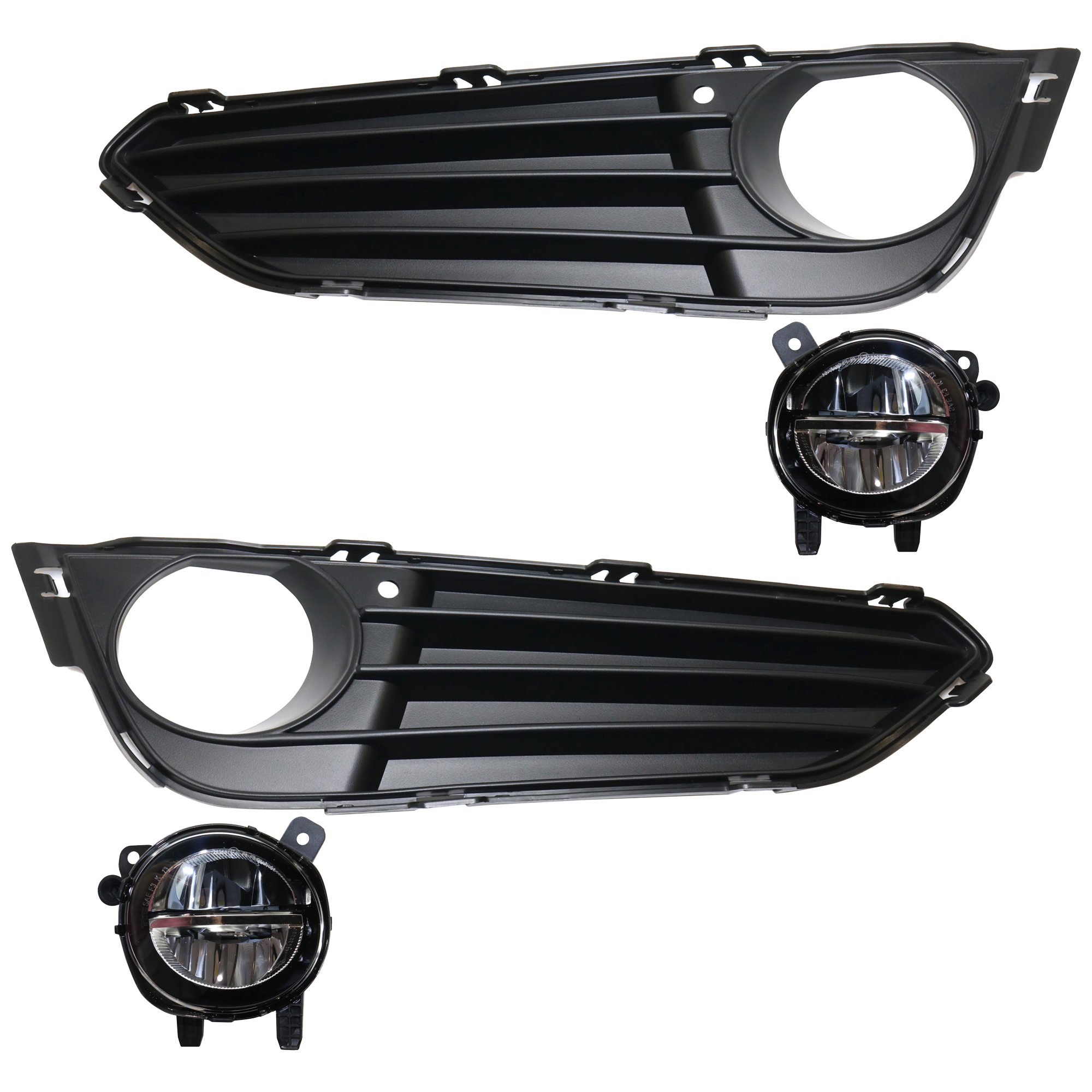 AM 230I 230I XDRIVE 18-21 FRONT FOG LAMP RH AND LH 4 pc Kit Assembly LED with Fog Light Trim SKU KIT 062726-31 Partslink BM2592153 BM2593153 BM1039172 BM1038172 OEM 63177315559-63177315560-511172