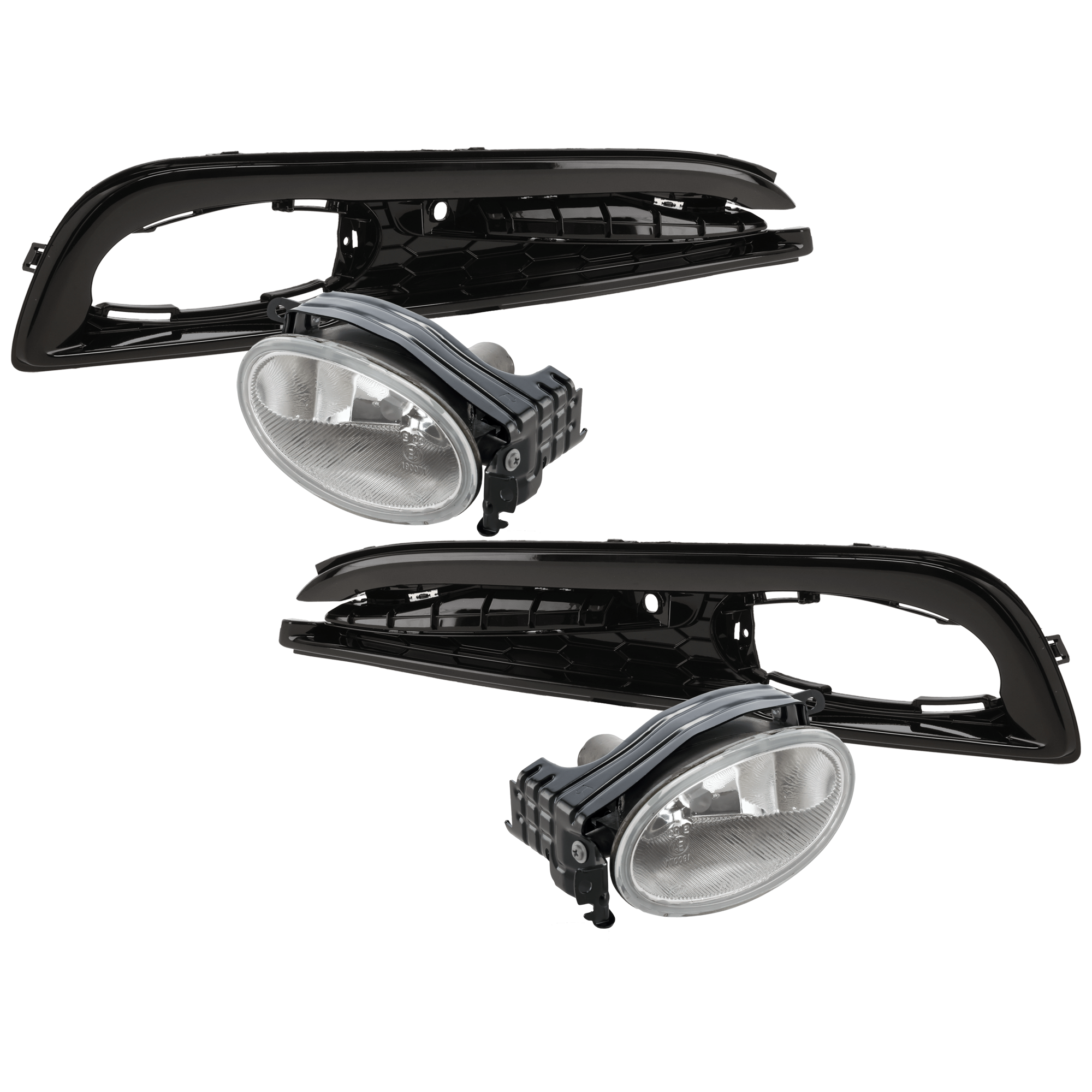 AM CIVIC 13-15 FRONT FOG LAMP RH AND LH 4 pc Kit Assembly Halogen with Fog Light Trim SKU KIT 062726-72 Partslink HO2592135 HO2593135 HO1039114 HO1038114 OEM 33901TR0A51-33951TR0A51-71106T