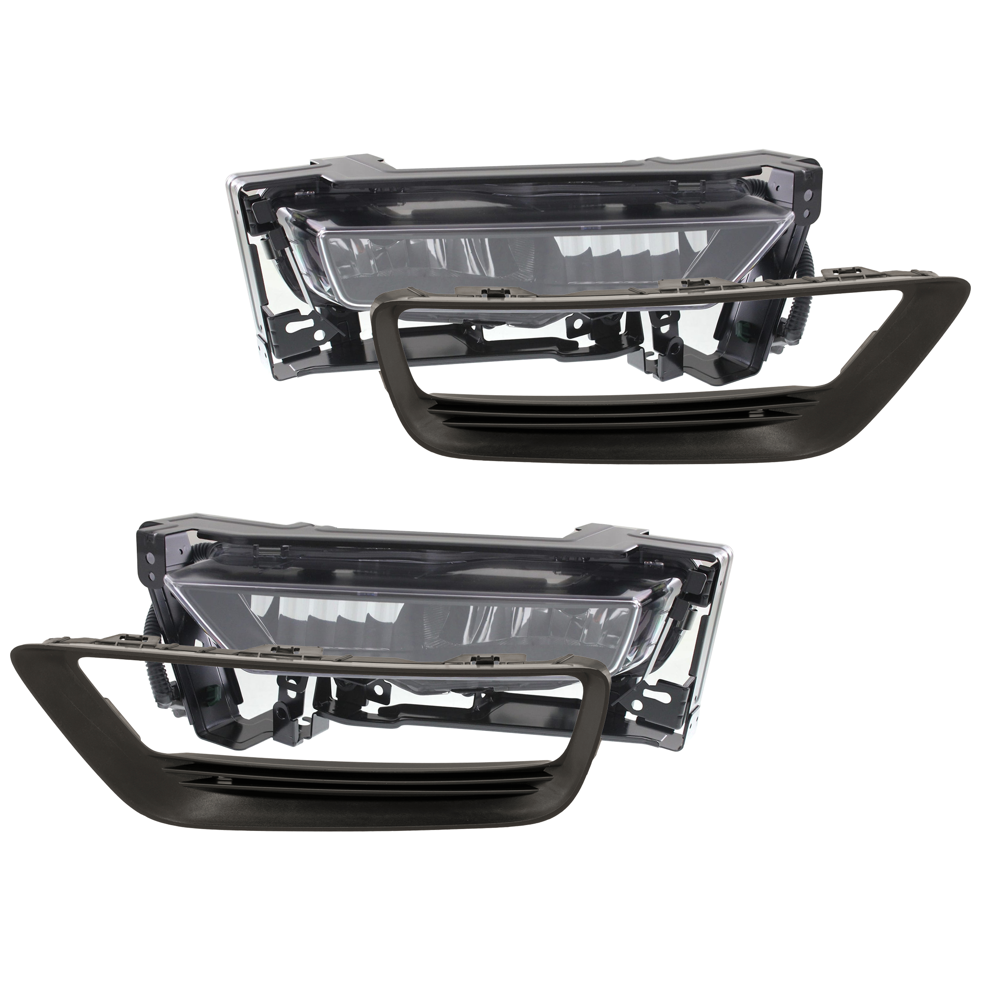 AM ACCORD 13-15 FRONT FOG LAMP RH AND LH 4 pc Kit Assembly Halogen with Fog Light Trim SKU KIT 062726-75 Partslink HO2592138 HO2592132 HO2593132 HO2593138 HO1039111 HO1038111 OEM 33900T2AA01-33900T2AA11-33950T