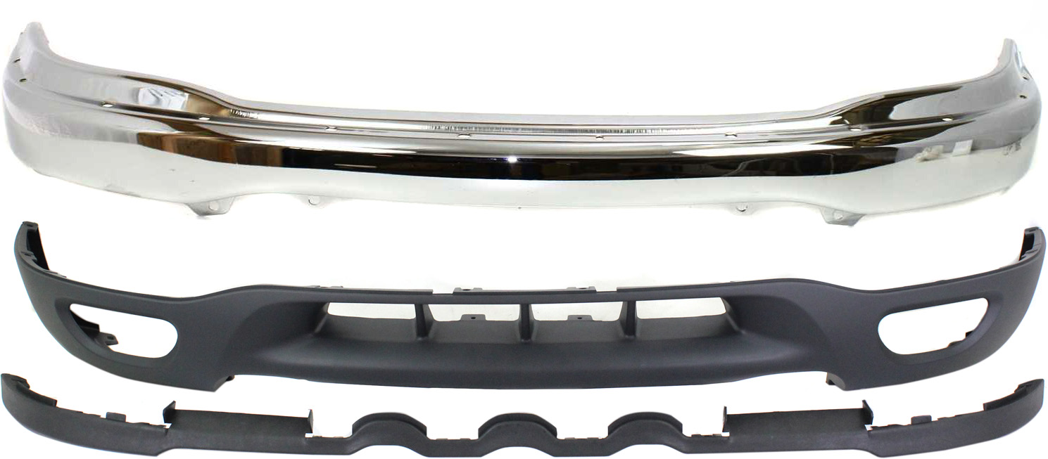 AM EXPEDITION 99-02 F 150-99-03 FRONT BUMPER 2 pc kit with Valance Exc. Lightning Model SKU KIT 062817-10 Partslink FO1002356 FO1095181 OEM XL3Z17757AA XL3Z17626BA