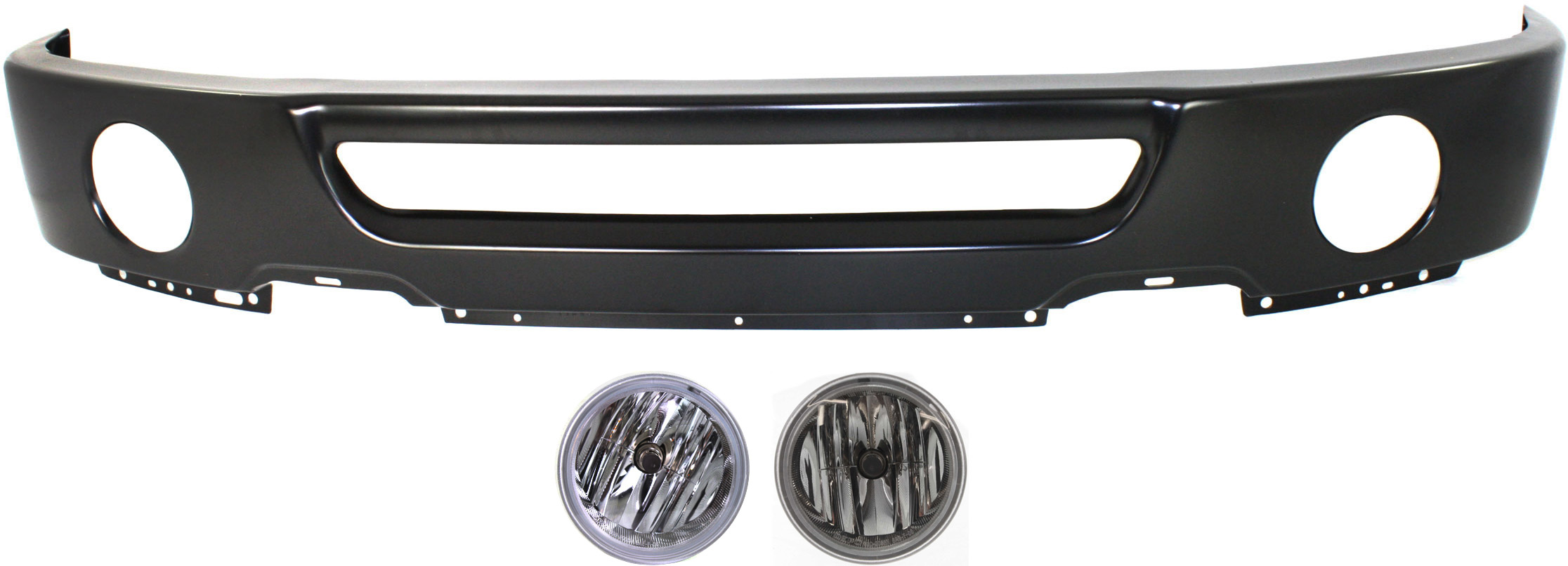 AM F 150-06-08 MARK LT 07-08 FRONT BUMPER 3 pc Kit with Bumper and Fog Lights SKU KIT 062817-21 Partslink FO1002401 FO2592220 FO2593220 OEM 6L3Z17757DAPTM AL3Z15201A PFM
