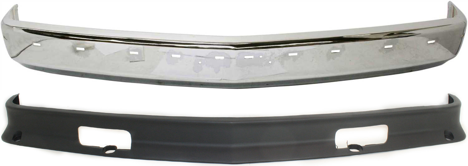 AM C K FULL SIZE P U 88-00 FRONT BUMPER Chrome 2 pc kit w Valance SKU KIT 062817-26 Partslink GM1002802 GM1090105 OEM 15574111-15569430
