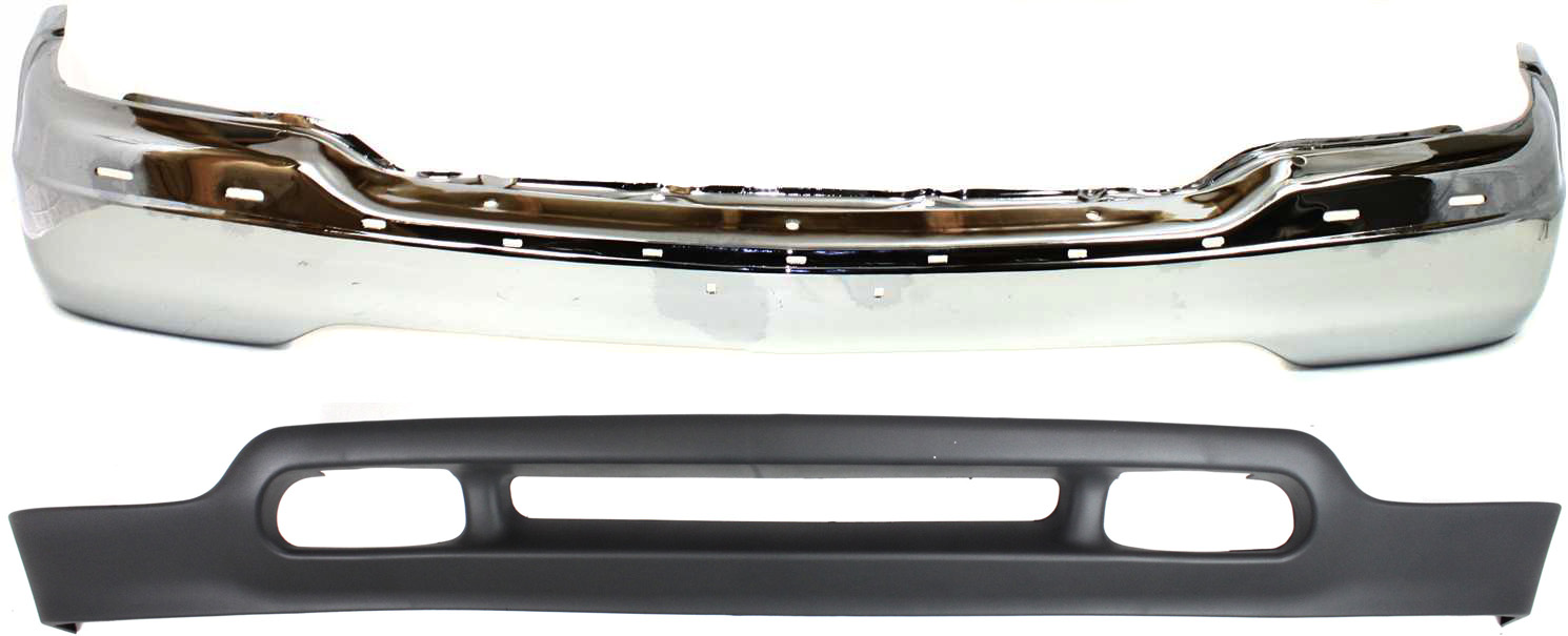 AM SIERRA 99-02 YUKON 00-06 FRONT BUMPER 2 pc kit with Valance SKU KIT 062817-29 Partslink GM1002835 GM1092171 OEM 15758072 PFM 88980802