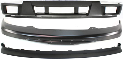 AM COLORADO CANYON 04-12 FRONT BUMPER COVER Lower Textured 3 pc Kit with Bumper and Valance SKU KIT 062817-31 Partslink GM1000722 GM1002825 GM1092183 OEM 12335805-19209326 PFM 15888037