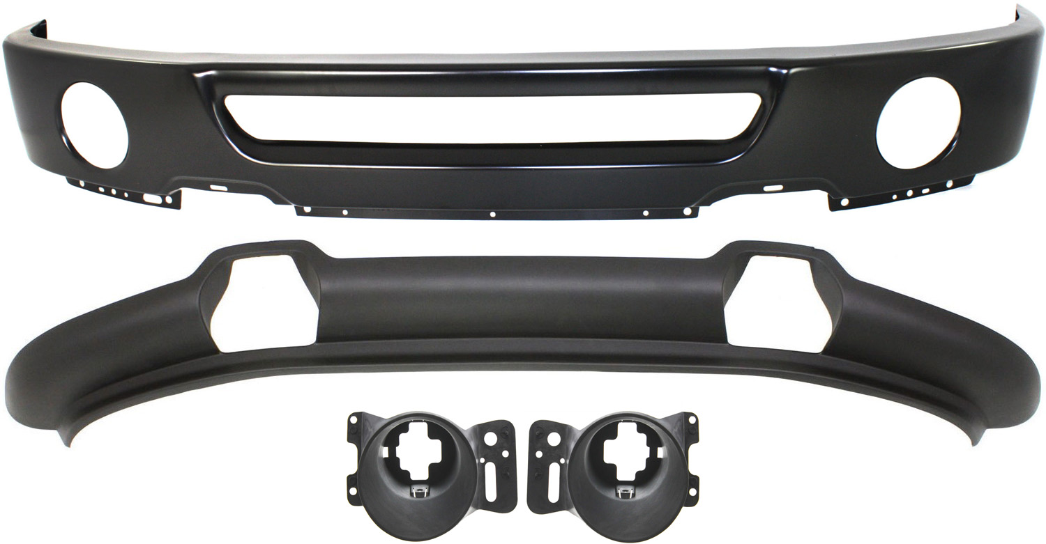 AM F 150-07-08 FRONT BUMPER Paint to Match 4 pc Kit with Fog Light Brackets and Valance SKU KIT 062817-39 Partslink FO1002401 FO2600101 FO2601101 FO1093108 OEM 6L3Z17757DAPTM 6L3Z15266BA 6L3
