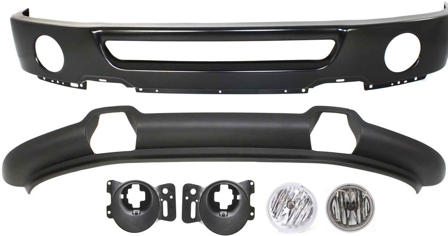 AM F 150-07-08 FRONT BUMPER Paint to Match 6 pc Kit with Fog Light Brackets Fog Lights and Valance SKU KIT 062817-40 Partslink FO1002401 FO2592220 FO2593220 FO2600101 FO2601101 FO1093108 OEM 6L3Z17757DAPTM AL3Z15201A PFM