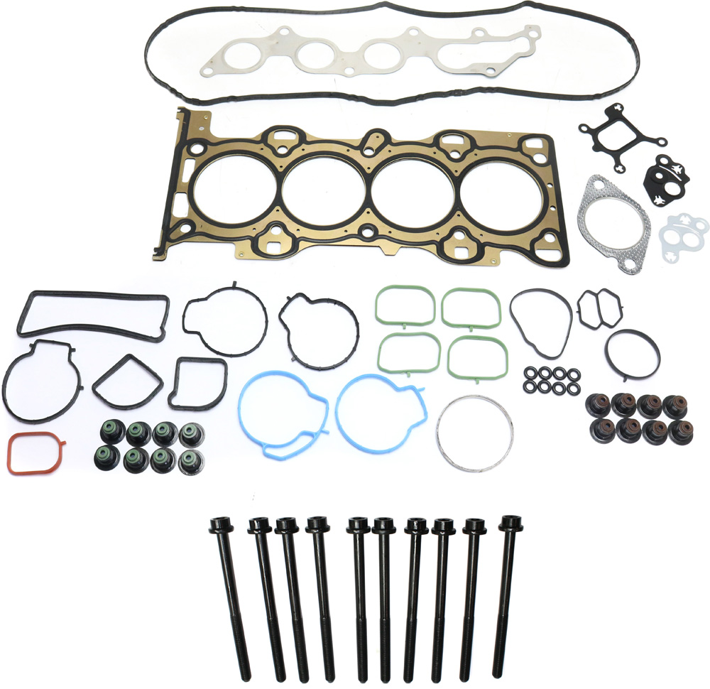 AM MAZDA 6-03-05 FOCUS 05-11 ENGINE GASKET SET 11 pc kit 4 Cyl 2.0-2.3L DOHC Duratec w Cylinder Head Bolt Cylinder Head Gasket SKU KIT 062817-51