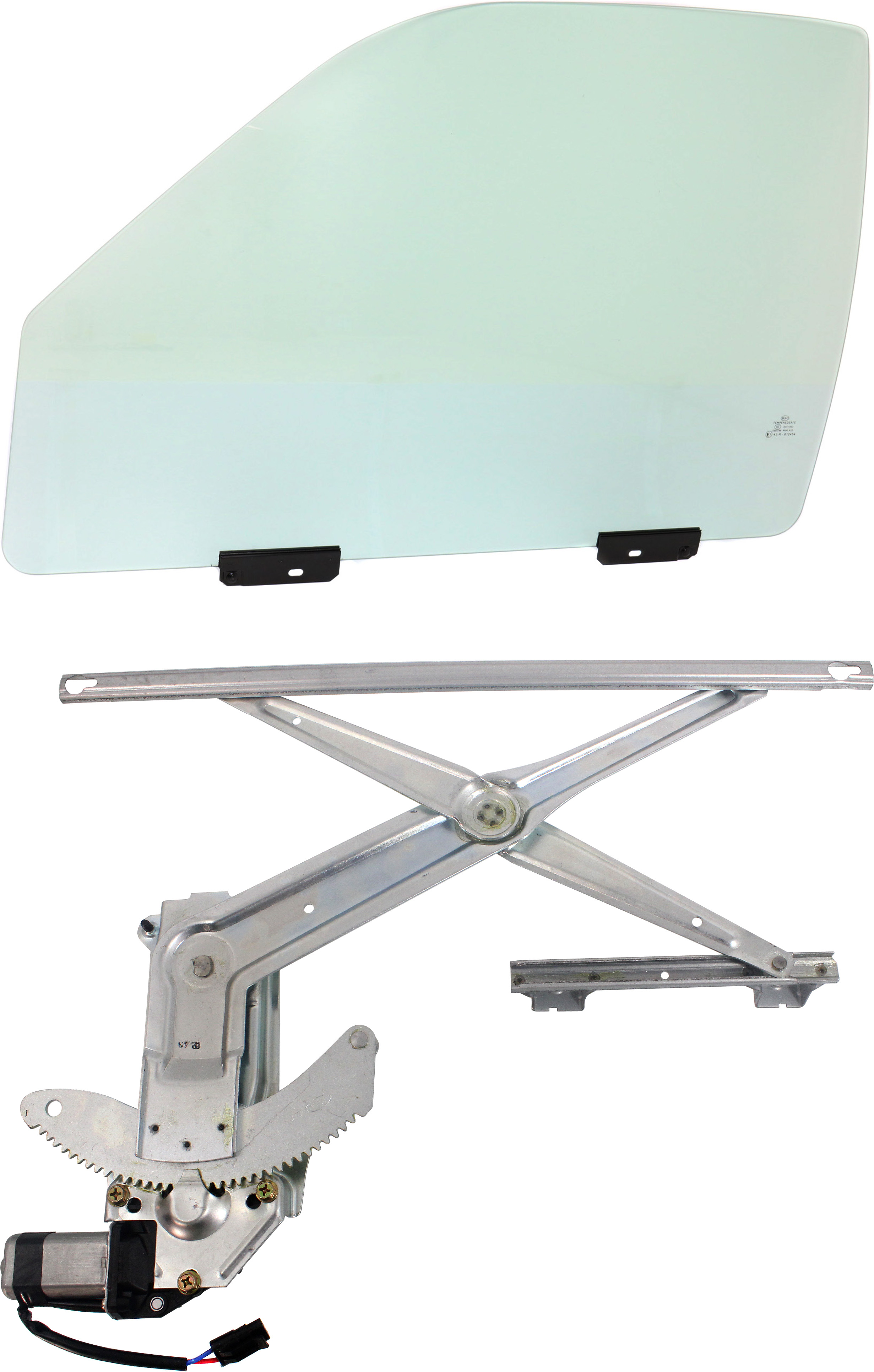 AM DODGE FULL SIZE P U 94-02 FRONT DOOR GLASS LH Green Tint 2 pc Kit with Window Regulator SKU KIT 062817-81 Partslink CH1350103 OEM 55135397AC DD08489GTYN 5515492