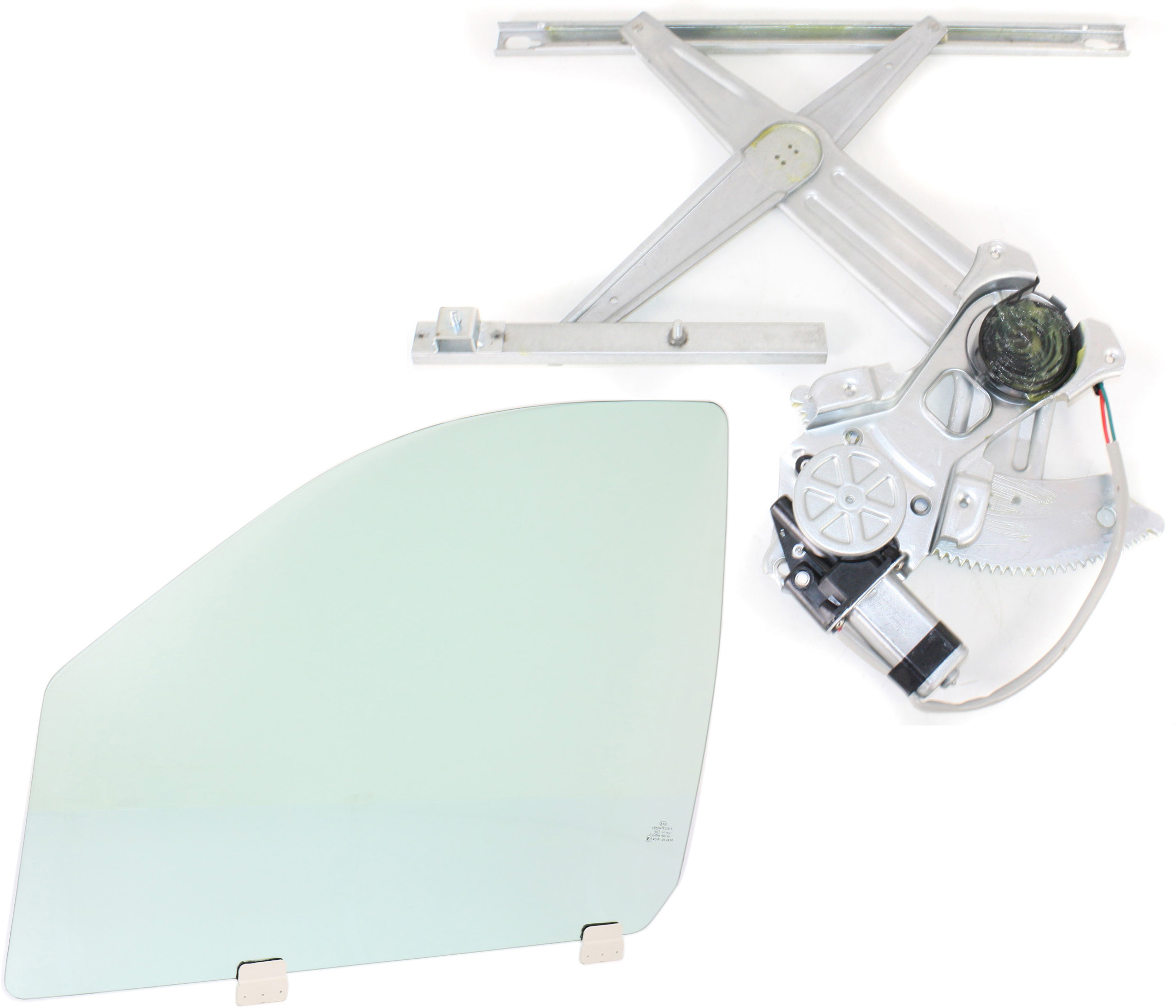 AM DODGE FULL SIZE P U 06-07 FRONT DOOR GLASS LH 2 pc Kit with Window Regulator Extended and Crew Cab With Laminated and Clip SKU KIT 062817-90 Partslink CH1350134 OEM 55277255AB DD10935GTYN 5527559