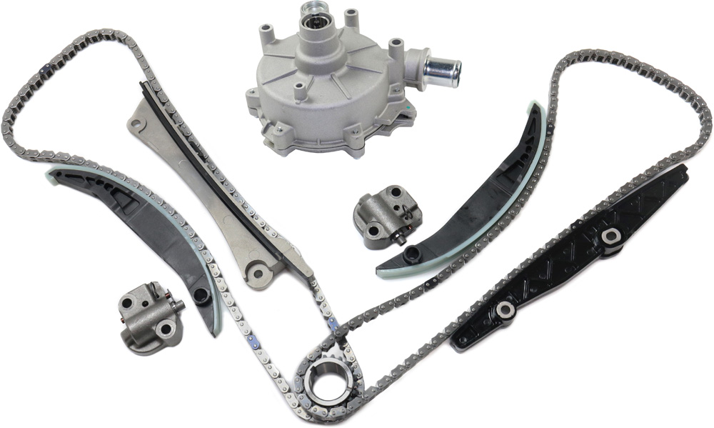 AM FIVE HUNDRED MONTEGO 05-07 TIMING CHAIN KIT 2 pc Kit with Water Pump SKU KIT 062818-13 OEM 20249-39410-42572-58643-98223