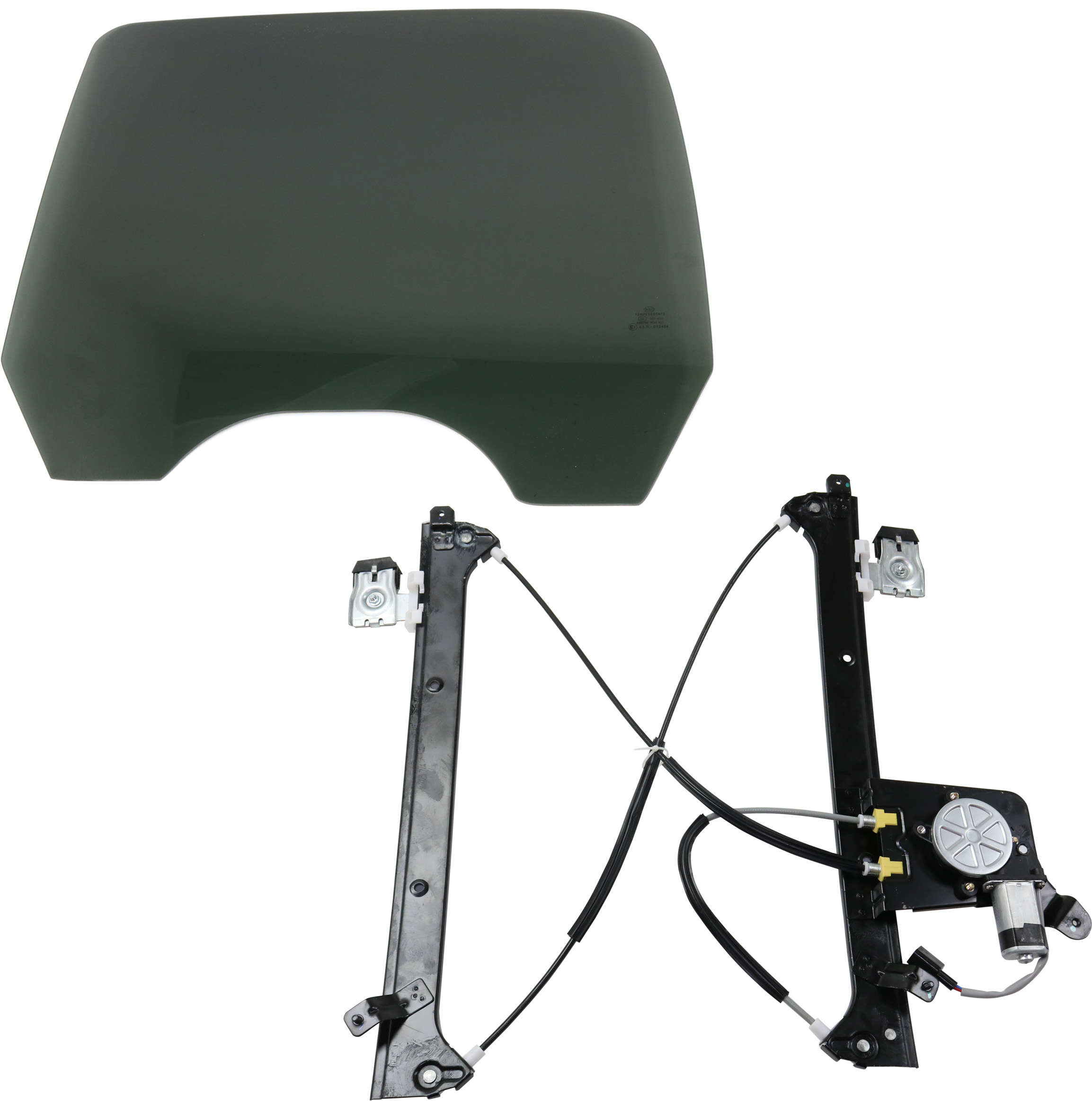 AM SUBURBAN 1500-2500-00-01 SILVERADO SIERRA 01-07 REAR DOOR GLASS LH 2 pc Kit with Window Regulator w Privacy Tint SKU KIT 062917-09 Partslink GM1550114 OEM 15181067 DD09735YPNN 19301981