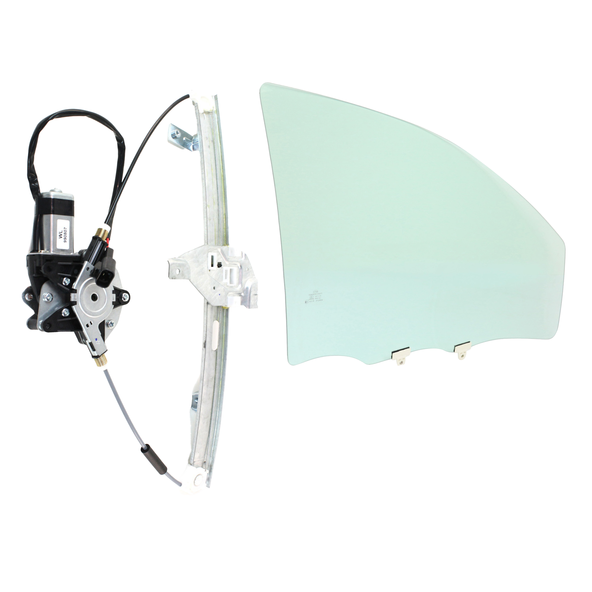 AM IMPALA 06-13 IMPALA LIMITED 14-16 FRONT DOOR GLASS RH 2 pc Kit Green Tint Power w Motor w Clip 4 Door SKU KIT 062917-59 Partslink GM1351157 OEM 10338538 DD11058GTYN 22894022