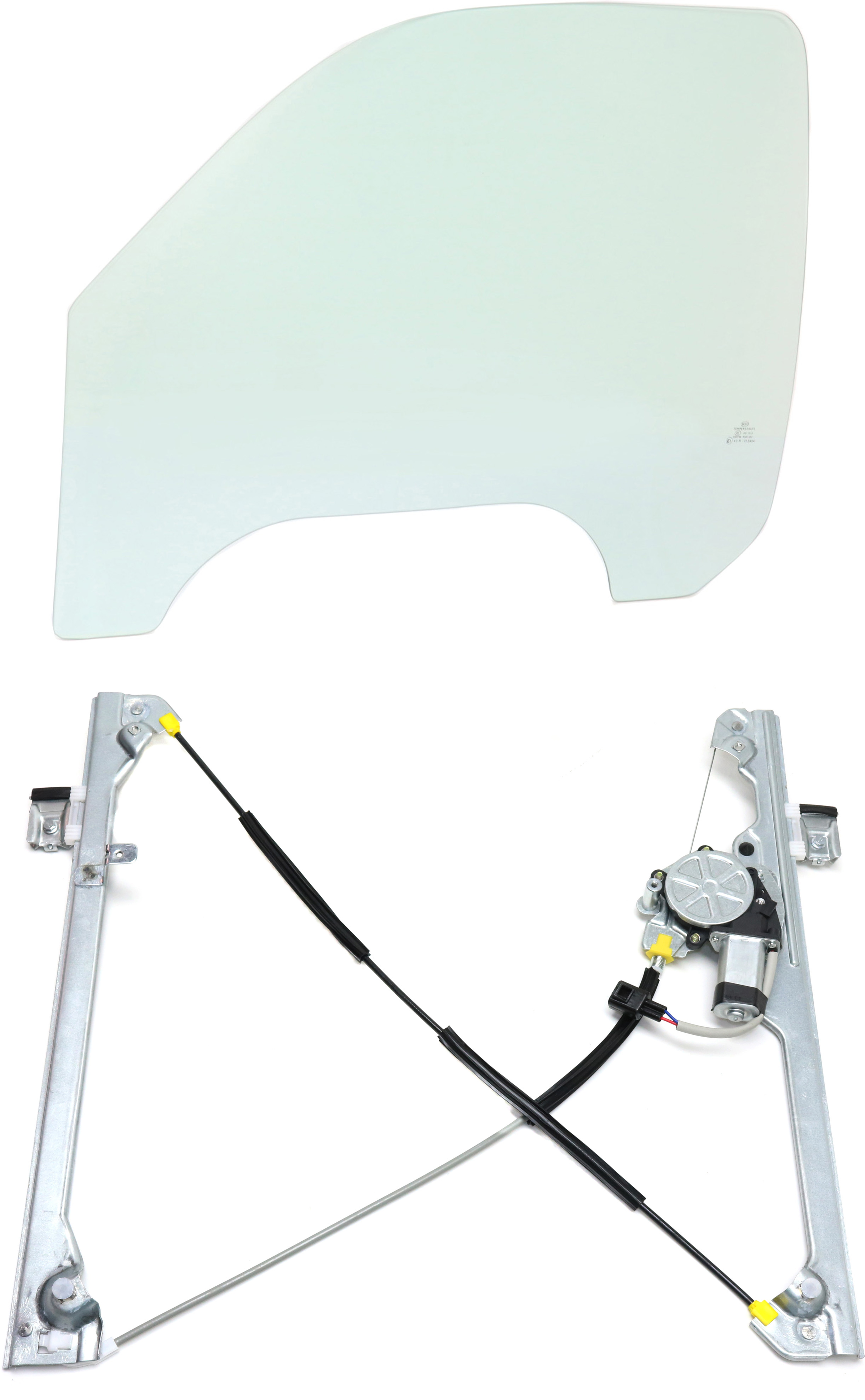 AM SILVERADO 99-06 TAHOE 00-06 FRONT DOOR GLASS LH 2 pc Kit with Window Regulator SKU KIT 062917-82 Partslink GM1350110 OEM 15891714 DD09480GTNN 19120846