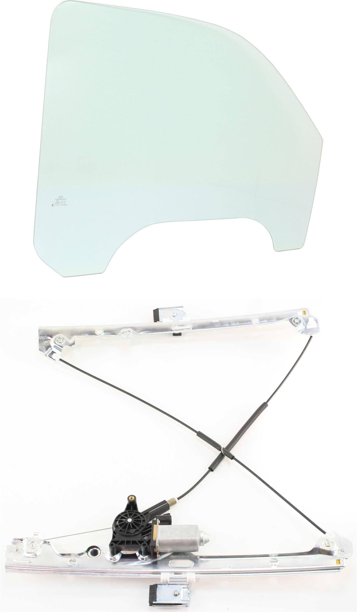 AM SILVERADO 99-07 TAHOE 00-06 FRONT DOOR GLASS RH 2 pc kit w Window Regulator SKU KIT 062917-83 Partslink GM1351110 OEM 15891715 DD09479GTNN 19120847