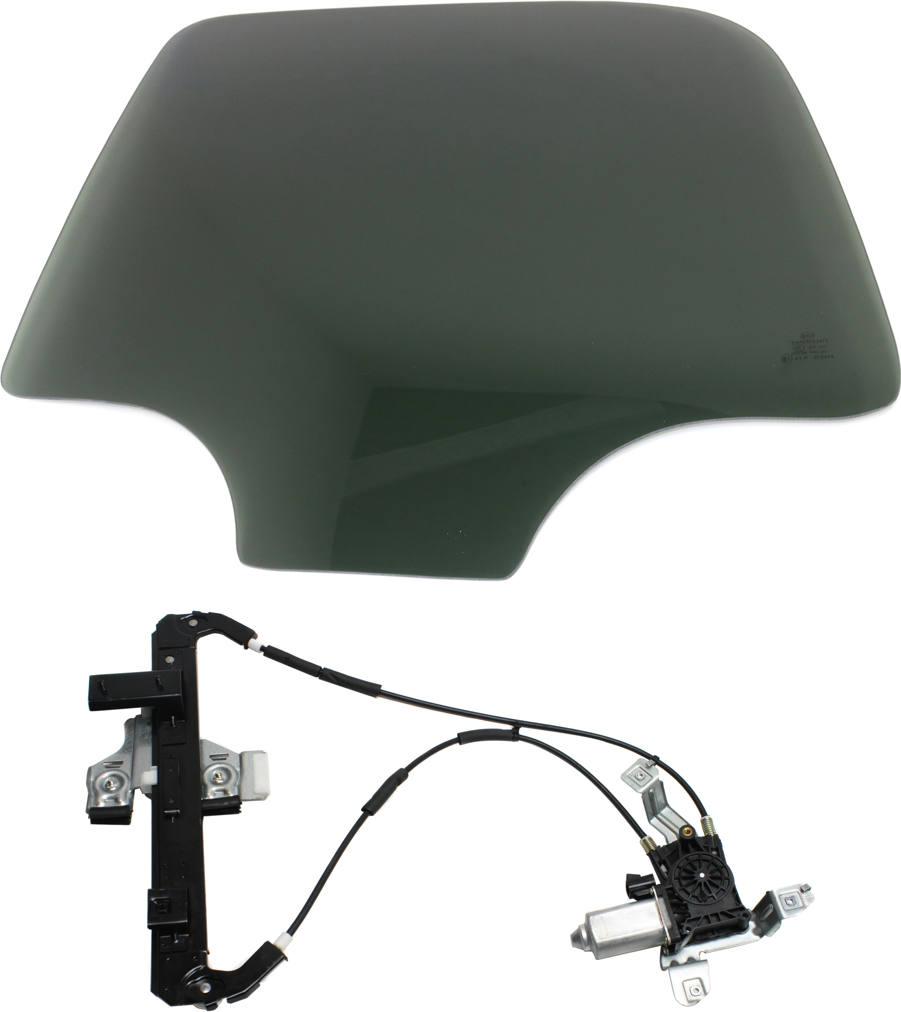 AM TAHOE YUKON 00-06 REAR DOOR GLASS LH 2 pc Kit with Window Regulator w Privacy Tint SKU KIT 062917-88 Partslink GM1550151 OEM 15181071 DD09739YPNN 19260050