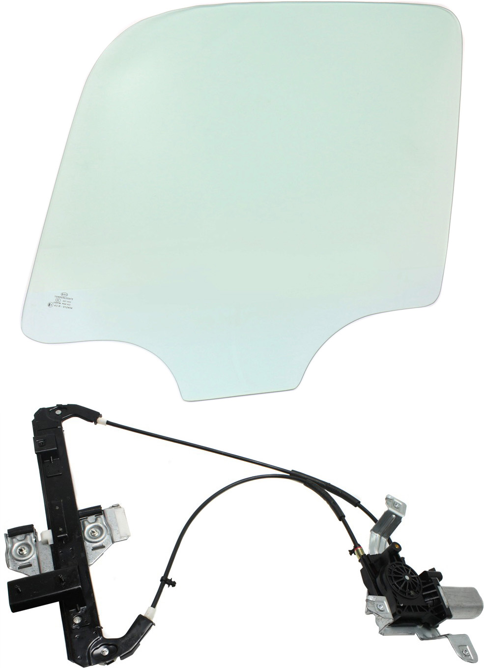 AM TAHOE YUKON 00-06 REAR WINDOW REGULATOR AND DOOR GLASS RH Set of 2 Power w Motor w o Privacy Tint And Clip SKU KIT 062917-92 Partslink GM1551151 OEM 15181074 DD09738GTNN 19260051