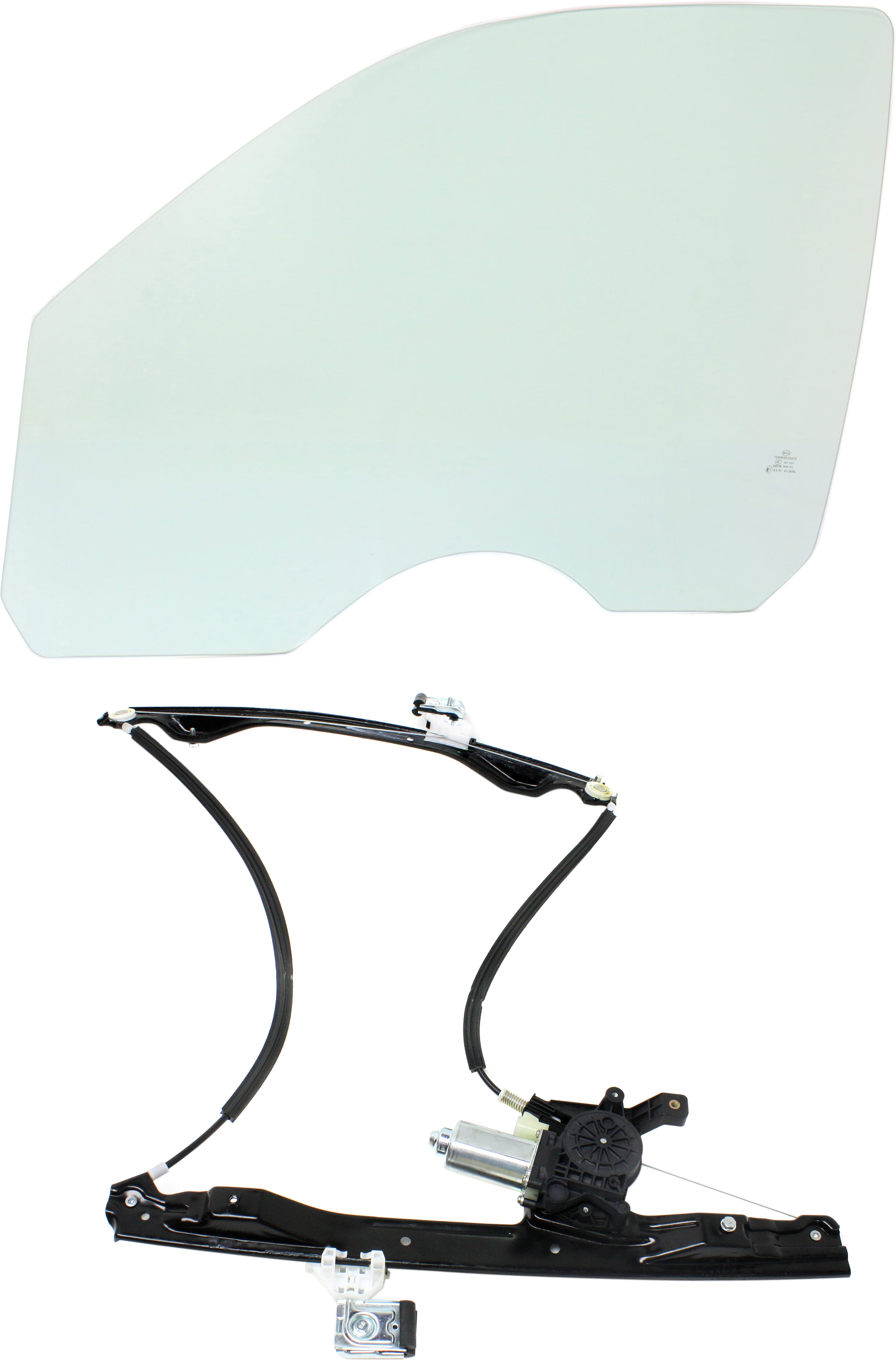 AM ENVOY TRAILBLAZER 02-09 FRONT DOOR GLASS LH Green Tint 2 pc Kit with Window Regulator SKU KIT 062917-94 Partslink GM1350145 OEM 25937070 DD09966GTNN 19331466