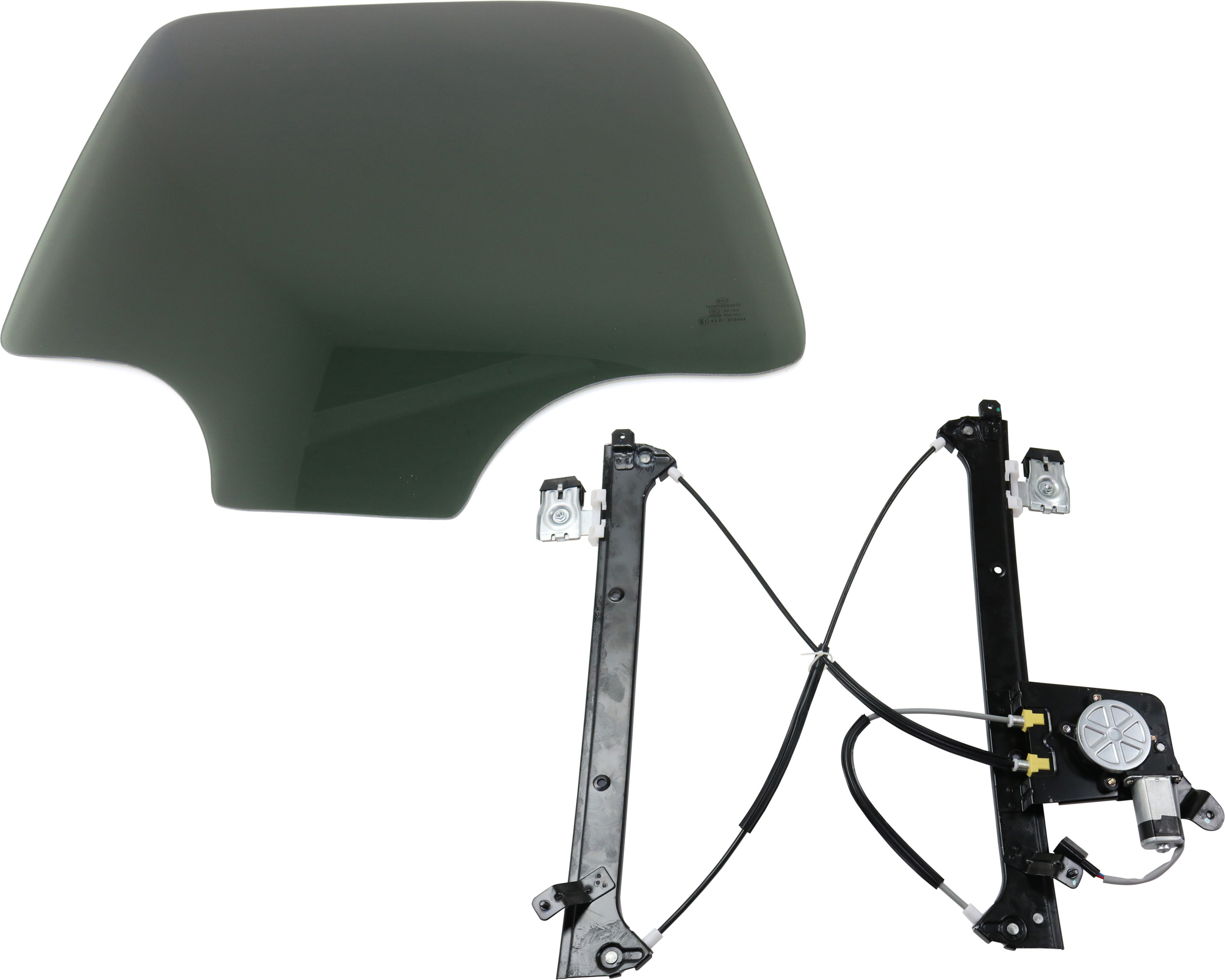 AM YUKON XL 1500-2500-00-06 REAR DOOR GLASS LH 2 pc Kit with Window Regulator w Privacy Tint SKU KIT 063017-06 Partslink GM1550114 OEM 15181071 DD09739YPNN 19301981