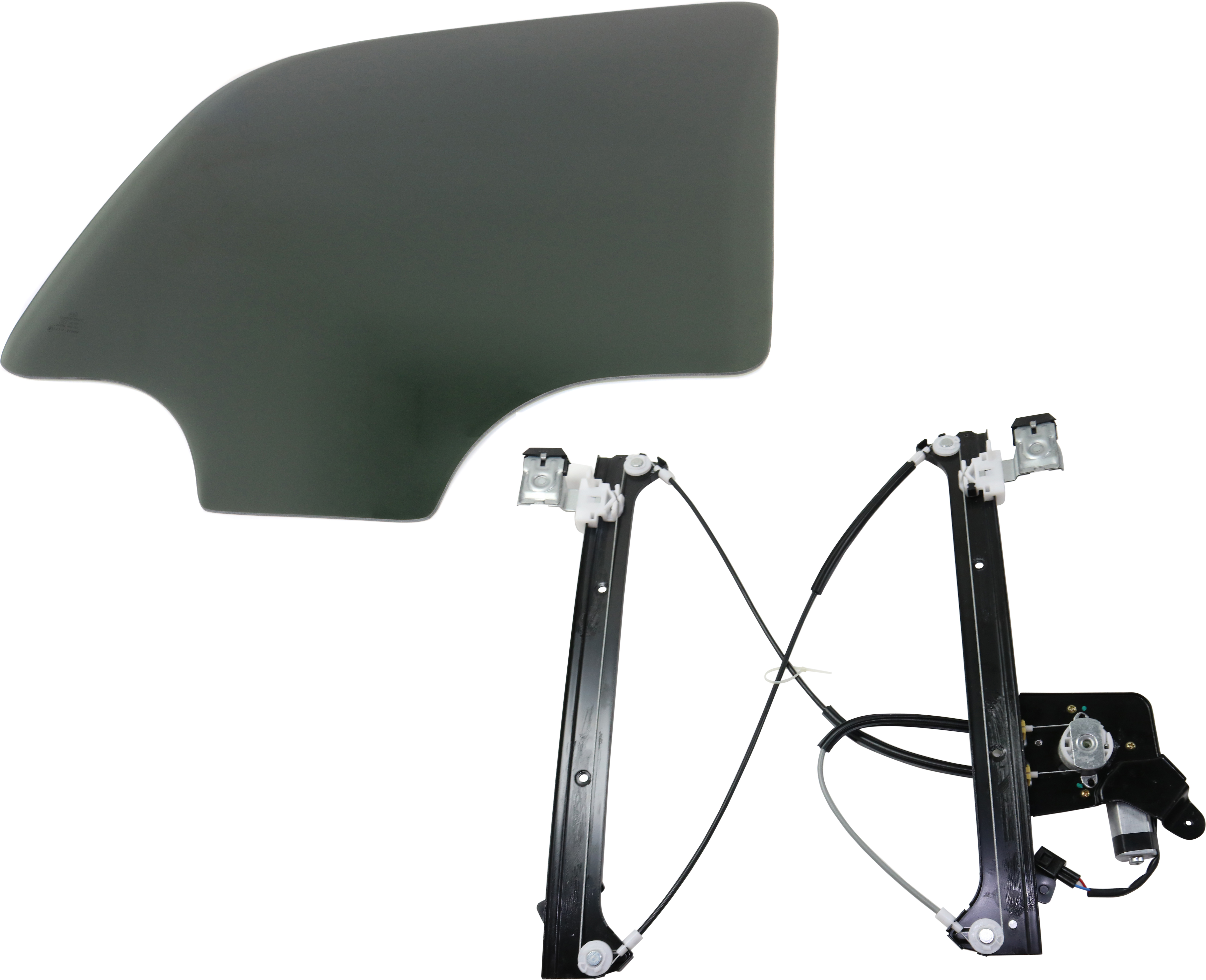 AM YUKON XL 1500-2500-00-06 REAR DOOR GLASS RH 2 pc Kit with Window Regulator w Privacy Tint SKU KIT 063017-07 Partslink GM1551114 OEM 15181072 DD09738YPNN 19301980