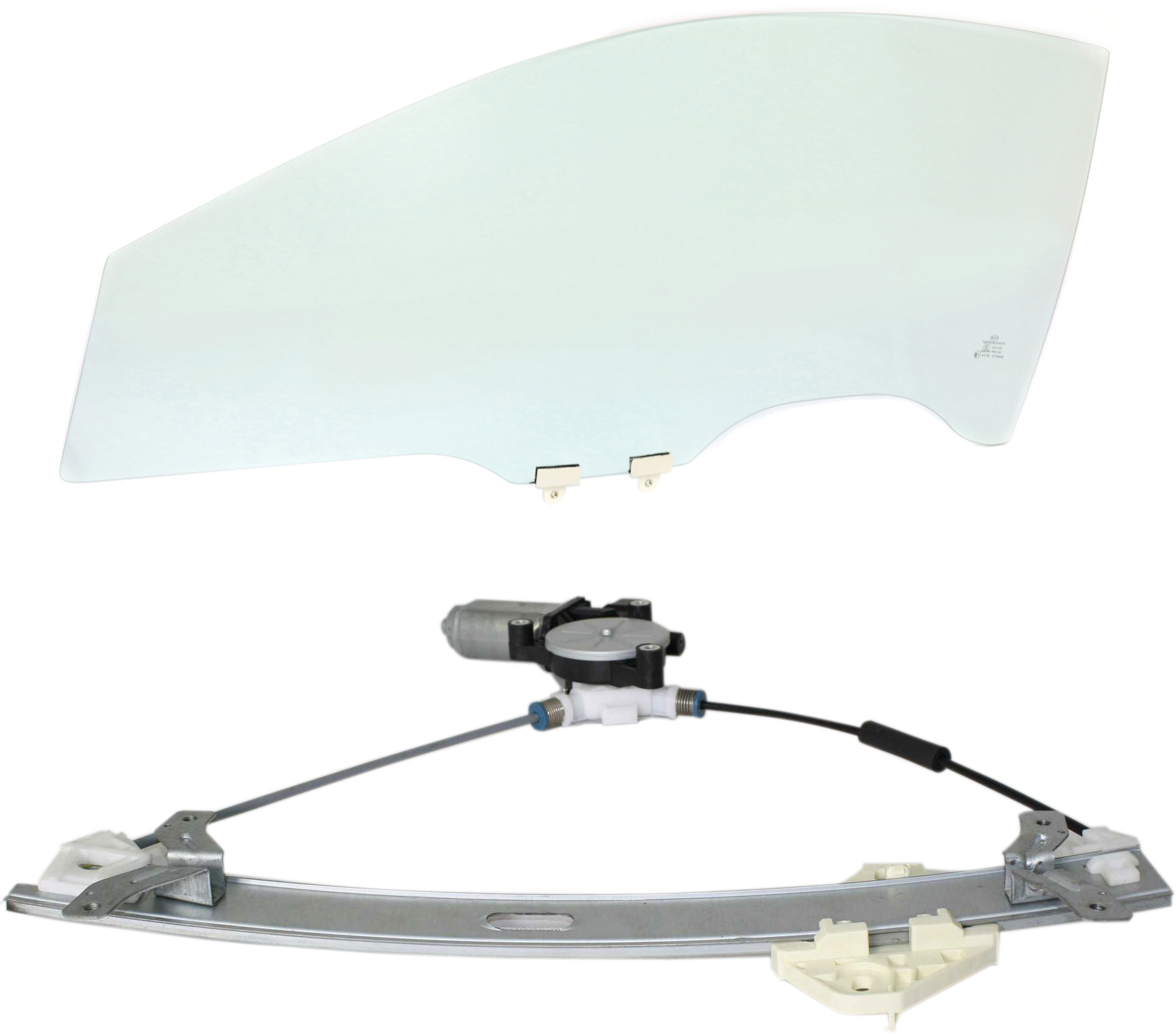 AM ACCORD 03-07 FRONT DOOR GLASS LH Clear 2 pc kit Coupe SKU KIT 063017-18 Partslink HO1350117 OEM 73350SDNA00 FD21827GTYN 72250S