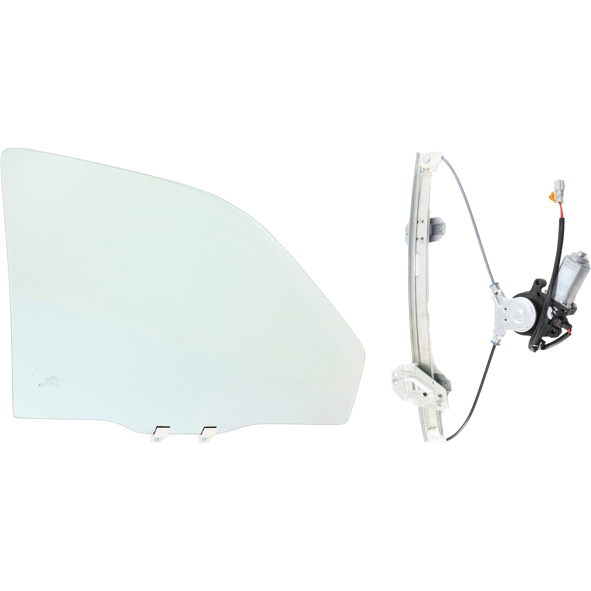 AM CIVIC 96-00 FRONT DOOR GLASS RH Green Tint 2 pc Kit with Window Regulator SKU KIT 063017-37 Partslink HO1351118 OEM 73300SNAA01 FD05577GTYN 72210S