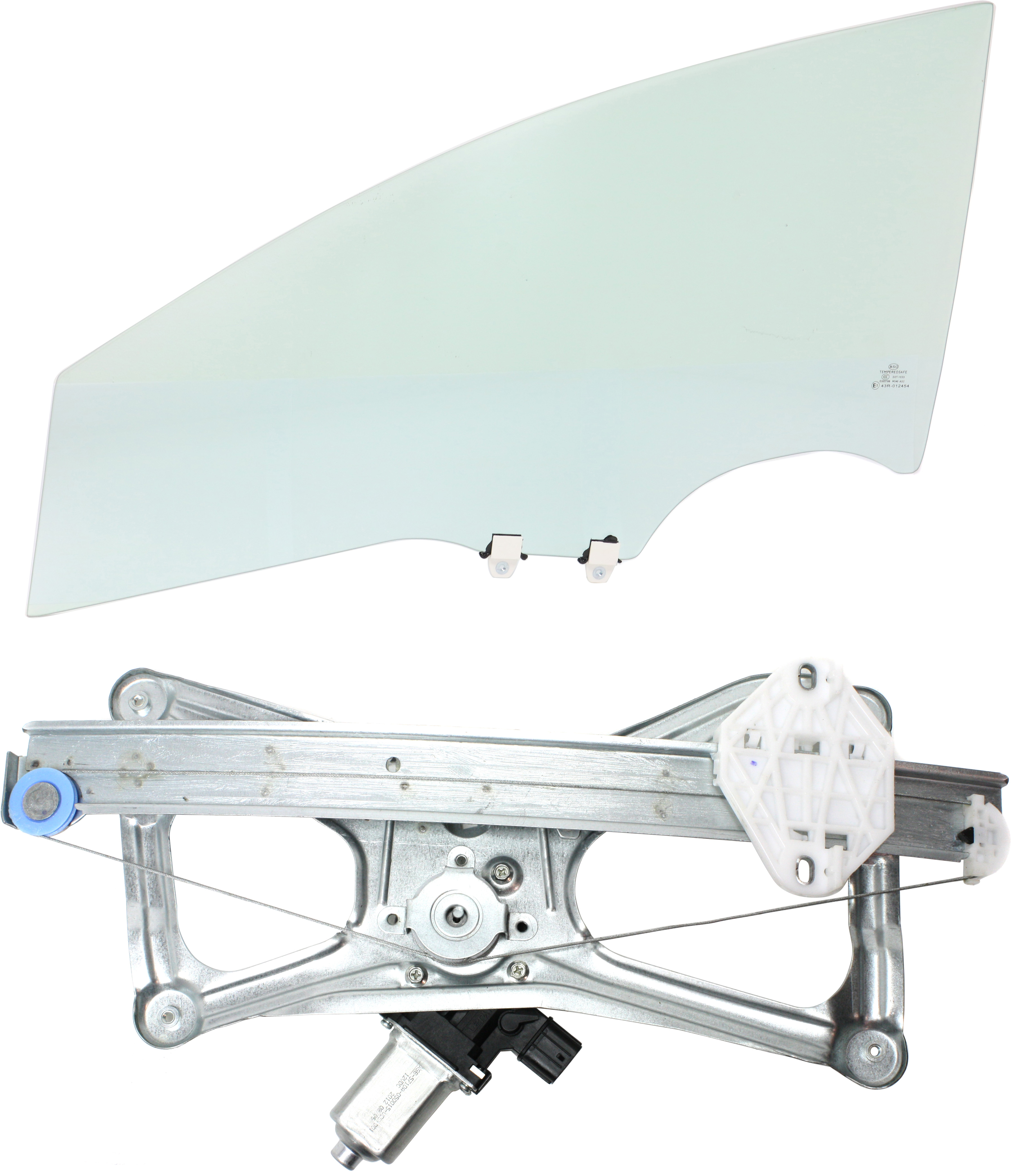 AM CIVIC 06-11 FRONT DOOR GLASS LH Green Tint 2 pc kit Power w Motor w Clip Sedan SKU KIT 063017-63 Partslink HO1350137 OEM 73350SNAA01 FD22694GTYN 73350S