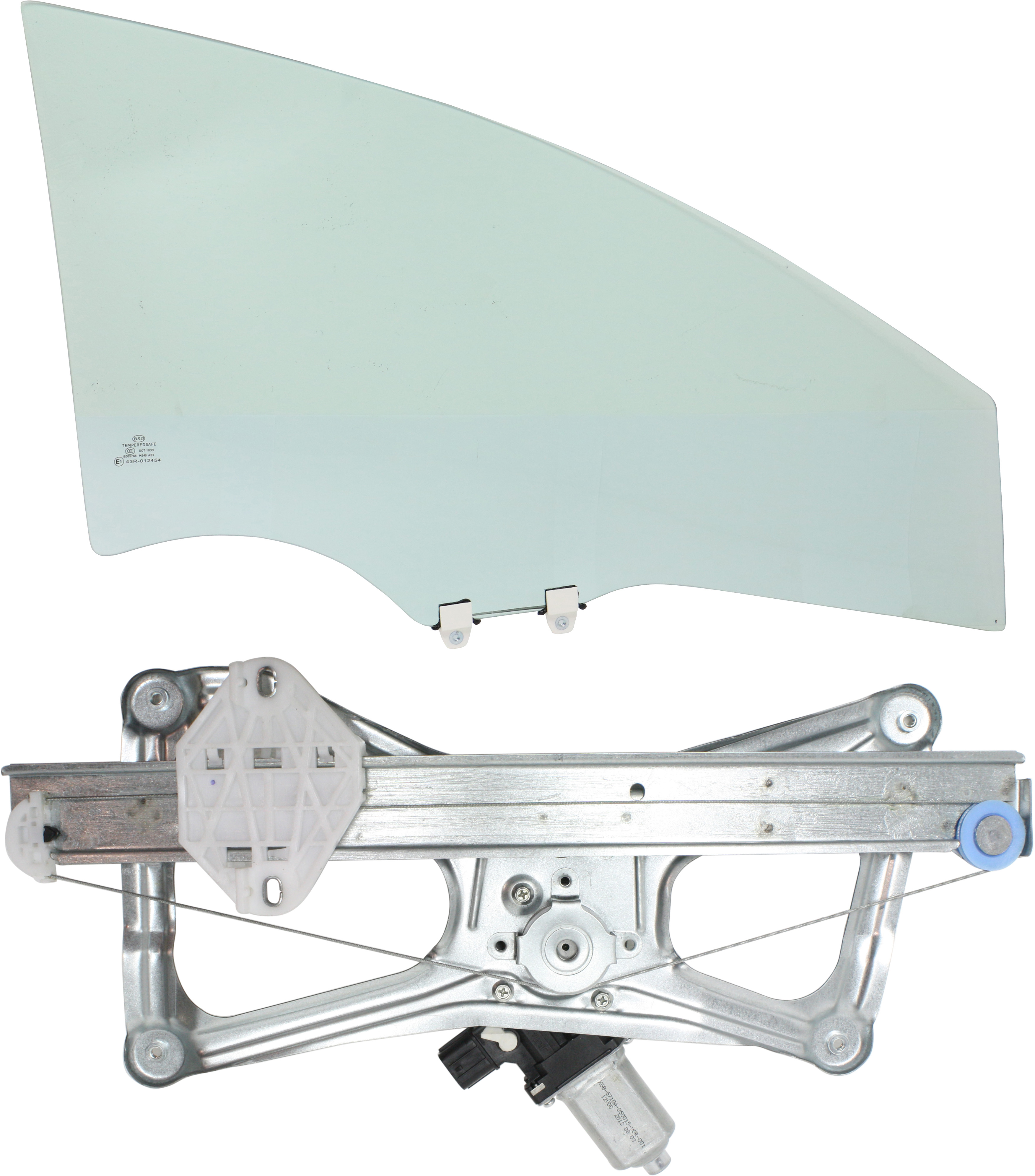 AM CIVIC 06-11 FRONT DOOR GLASS RH Green Tint 2 pc kit Power w Motor w Clip Sedan SKU KIT 063017-64 Partslink HO1351137 OEM 73300SNAA01 FD22693GTYN 73300S