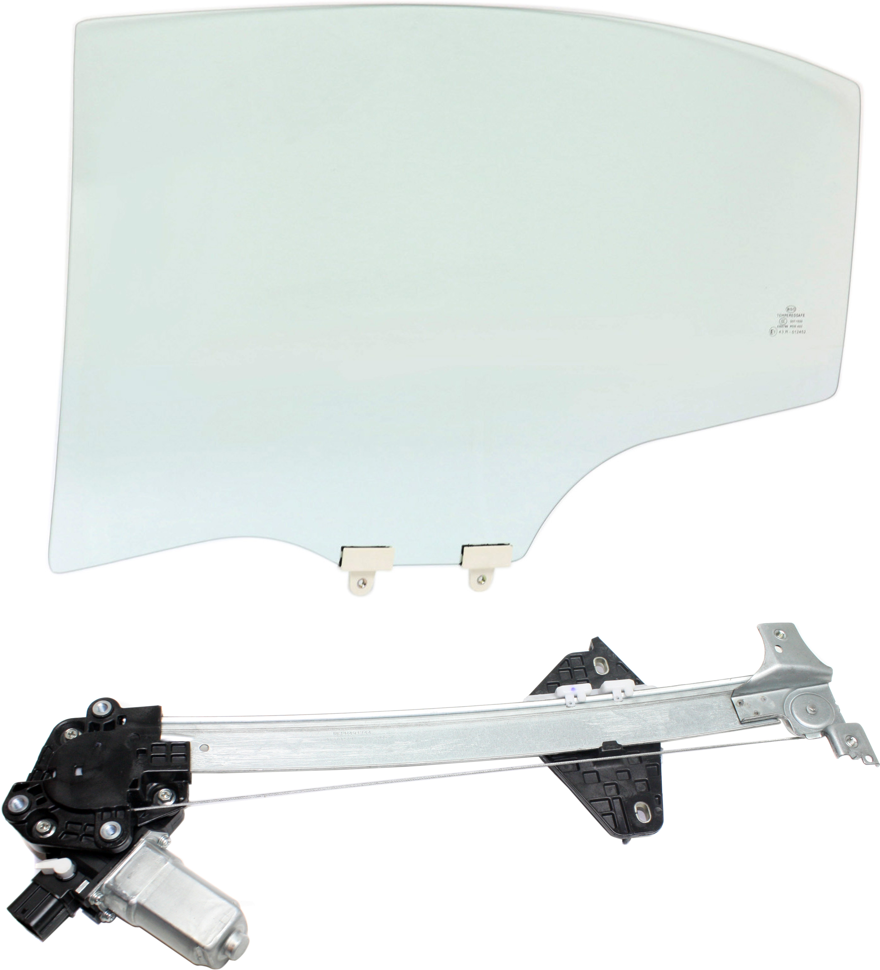AM CIVIC 06-11 REAR DOOR GLASS LH Green Tint 2 pc kit Power w Motor w Clip Sedan SKU KIT 063017-66 Partslink HO1550120 OEM 73450SNAA00 FD22696GTYN 72750S