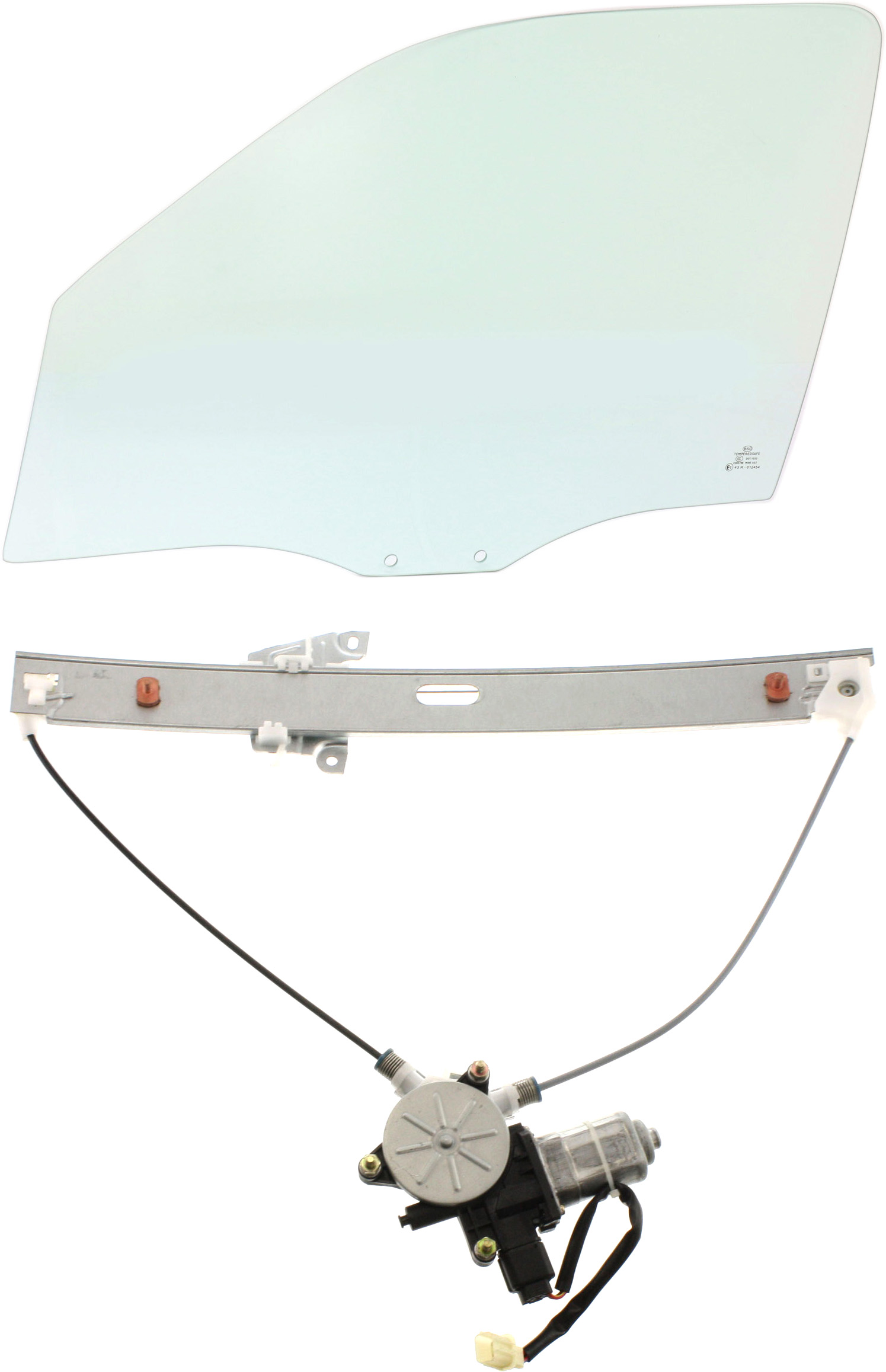 AM ESCAPE 01-07 MARINER 05-07 FRONT DOOR GLASS LH 2 pc Kit with Window Regulator SKU KIT 070117-03 Partslink FO1350130 OEM 5L8Z7821411AA DD09752GTNN 2L8Z