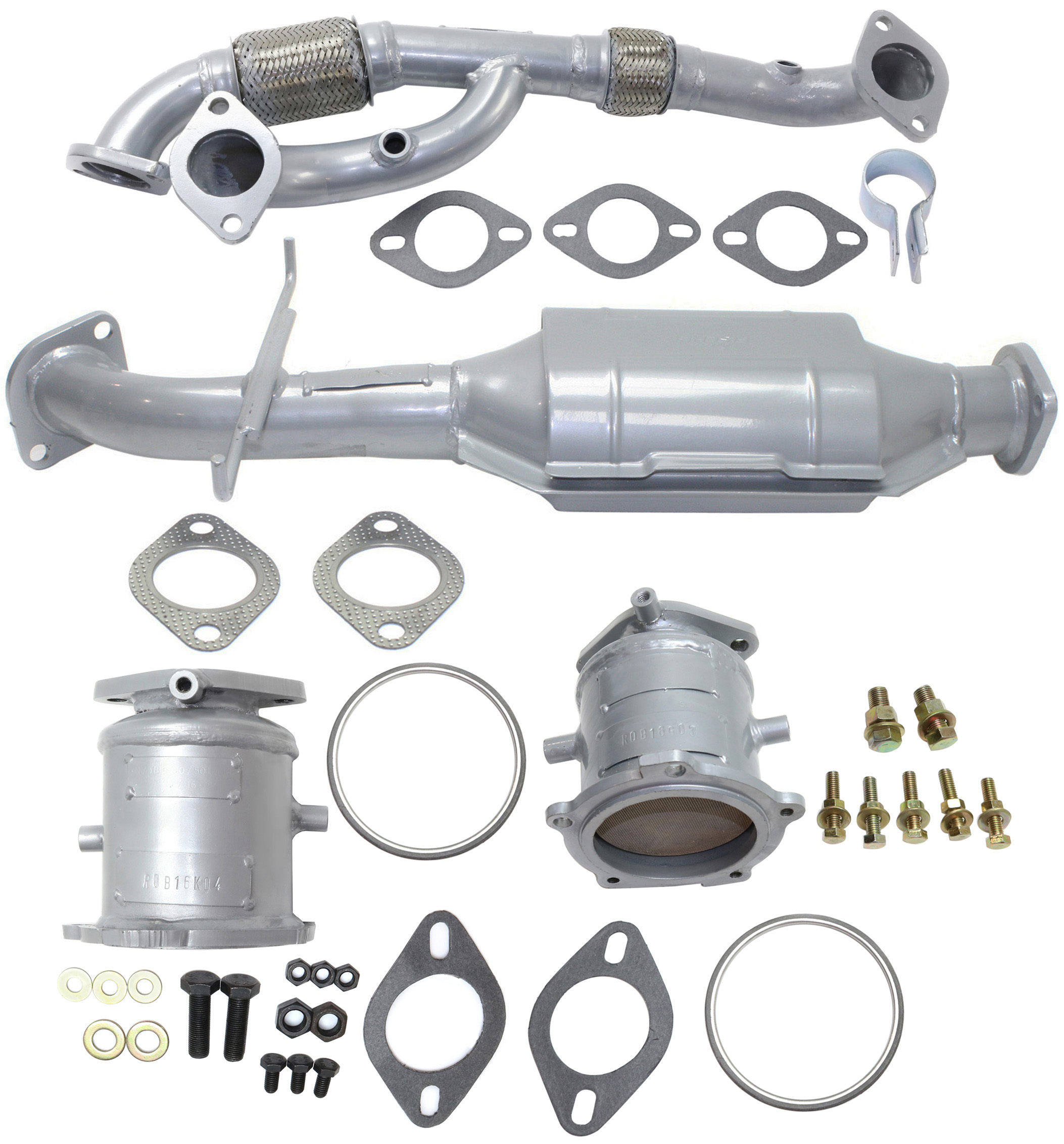 AM SEDONA 02-05 CATALYTIC CONVERTER Front and Rear 4 pc Kit 3.5L Eng. Includes Exhaust Pipe SKU KIT 070117-20 OEM 38870-760625