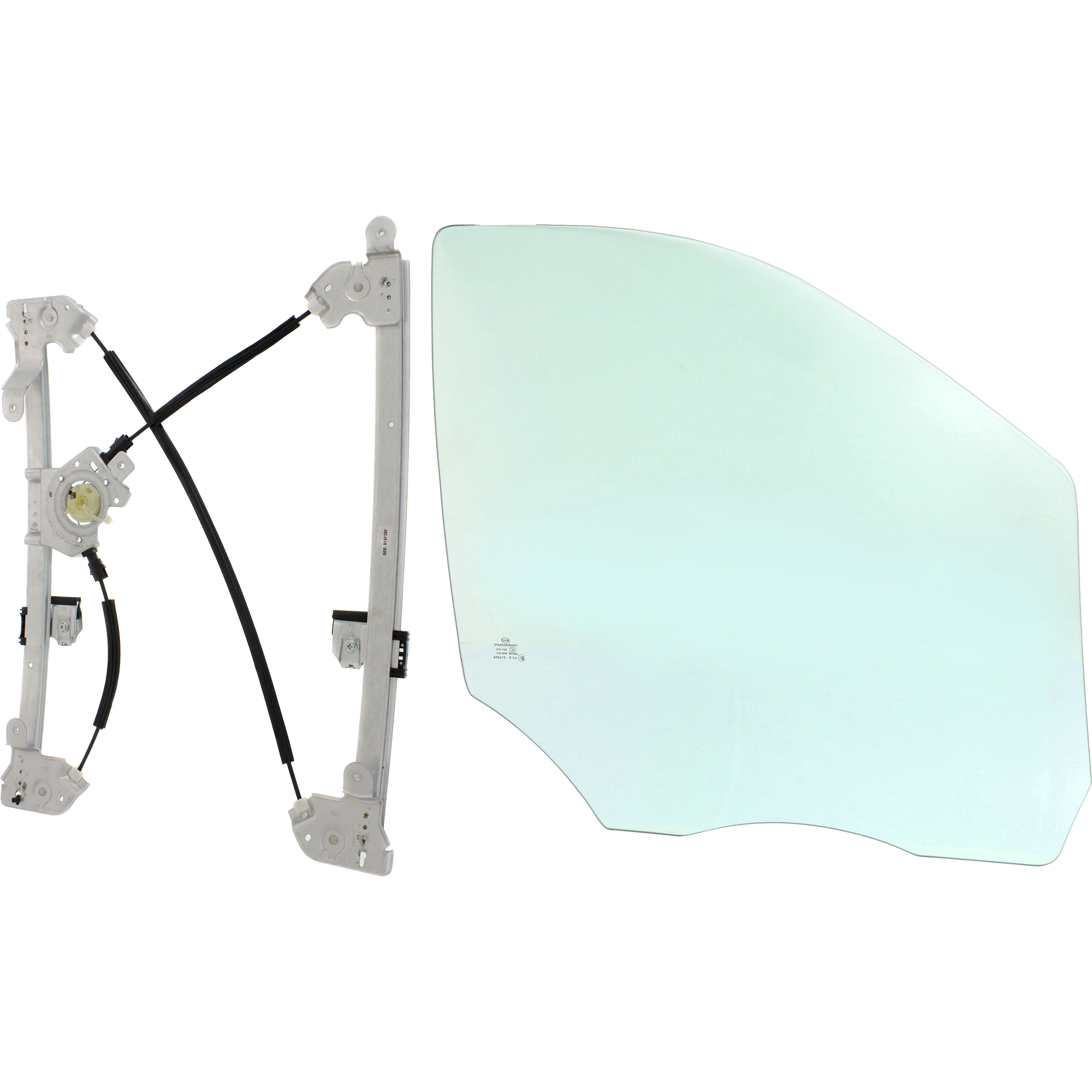 AM F 150-04-06 FRONT DOOR GLASS RH 2 pc Kit Clear Power To 8-08-05 Regular SuperCrew Cab w o Motor w o Clip with Window Regulator SKU KIT 070117-39 Partslink FO1351161 OEM 4L3Z1521410AA DD10462GTNN 4L3Z