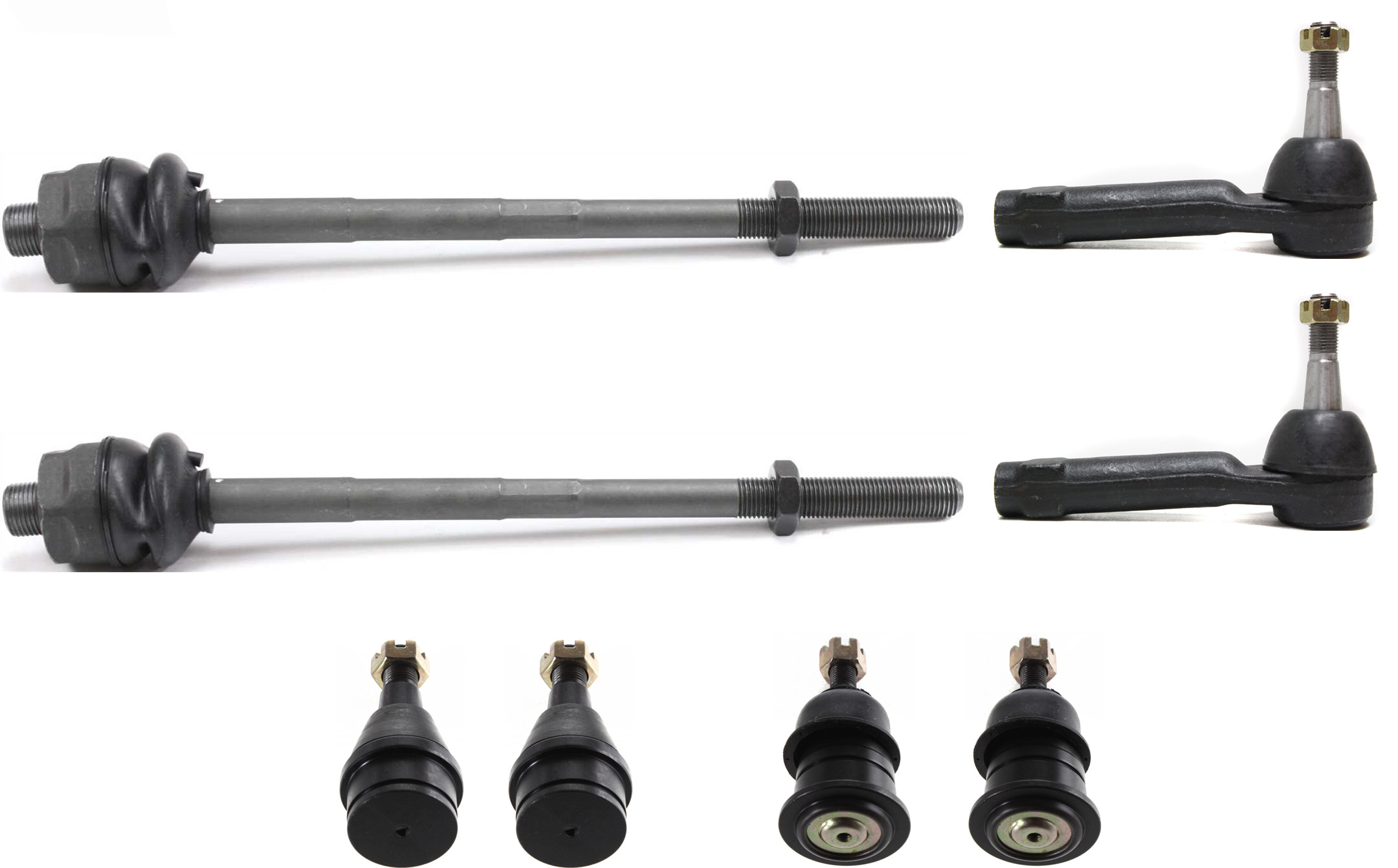 AM SIERRA SILVERADO 99-07 FRONT SUSPENSION KIT RH AND LH 8 pc Kit with Ball Joints and Tie Rod Ends SKU KIT 070214-04 OEM 104265-2601525-5001103-1247548