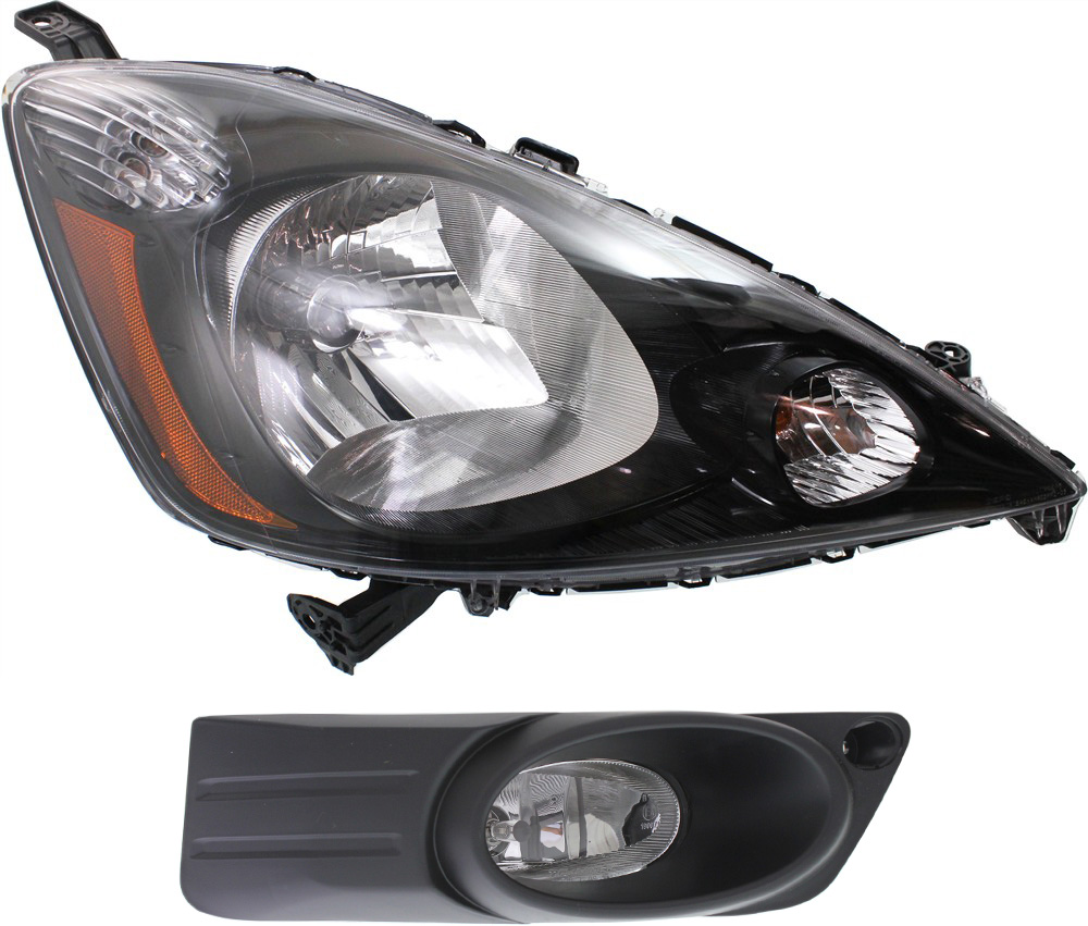 AM FIT 12-14 HEAD LAMP RH with Bulb 2 pc Kit with Fog Light SKU KIT 070217-26 Partslink HO2503146 HO2593130 OEM 33100TK6A51-33902TK6A51