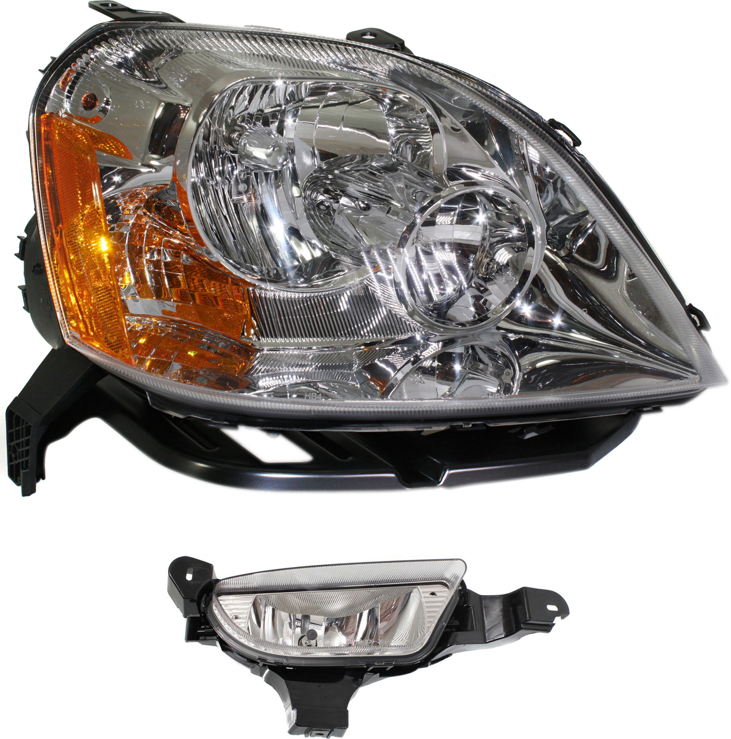 AM FIVE HUNDRED 05-07 HEAD LAMP RH with Bulb 2 pc Kit with Fog Light SKU KIT 070217-32 Partslink FO2503221 FO2593208 OEM 6G1Z13008A 5G1Z15200AA