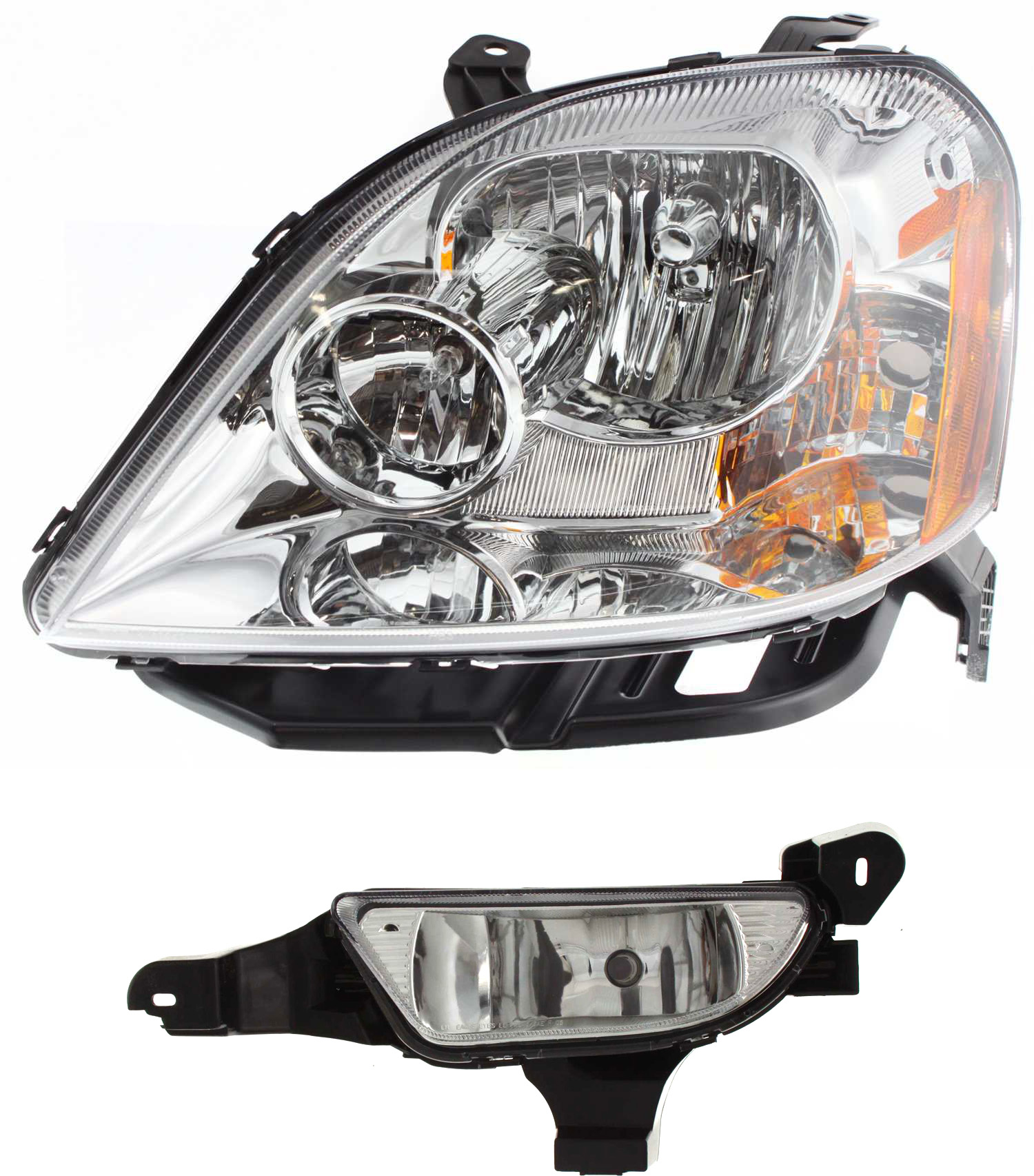 AM FIVE HUNDRED 05-07 HEAD LAMP LH with Bulb 2 pc Kit with Fog Light SKU KIT 070217-33 Partslink FO2502221 FO2592208 OEM 6G1Z13008B 5G1Z15200AB