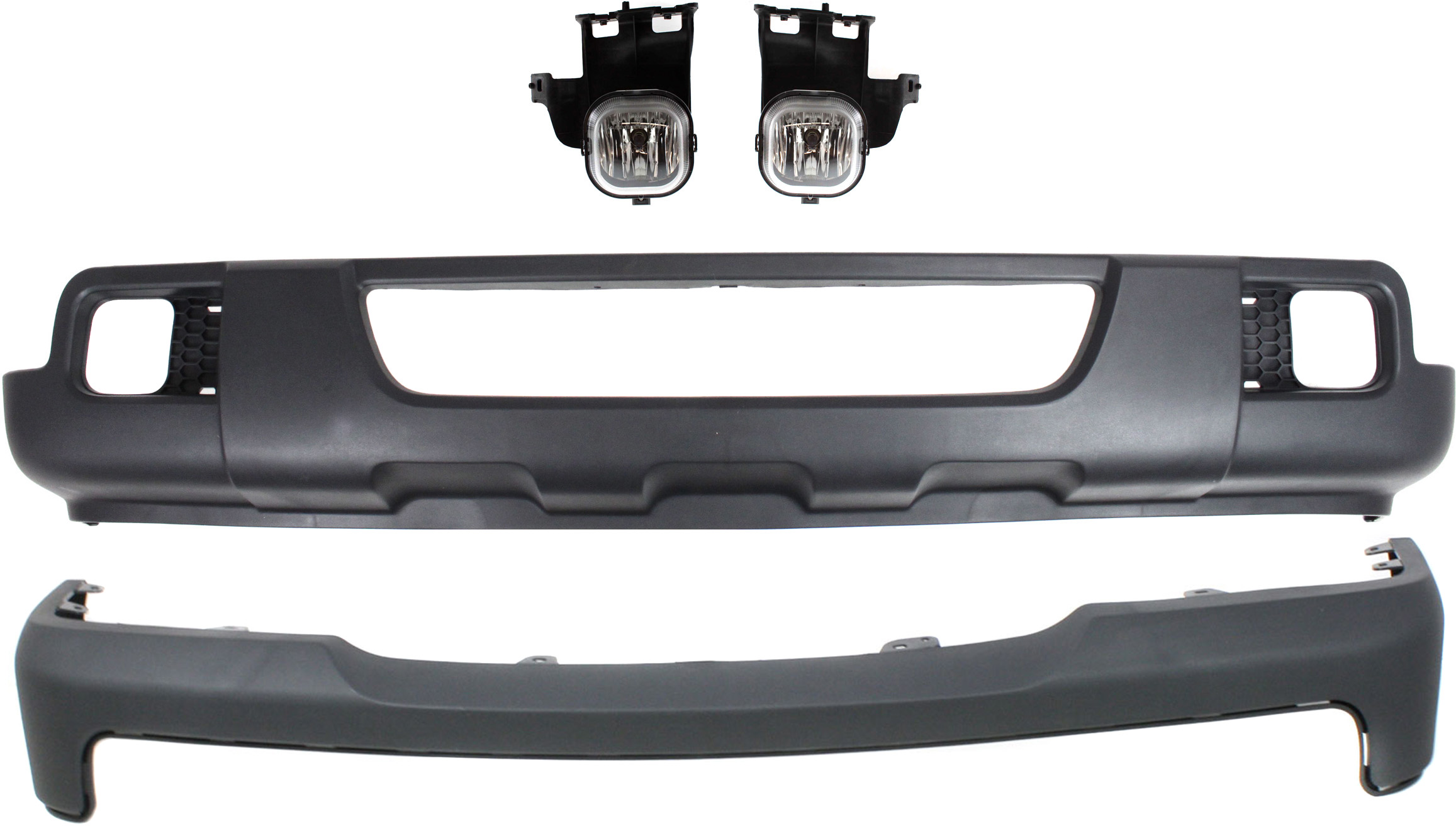AM RANGER 06-07 FRONT BUMPER COVER 4 pc Kit with Valance and Fog Lights witho STX Model SKU KIT 070217-53 Partslink FO1000603 FO2592212 FO2593212 FO1095218 OEM 6L5Z17D957AAA 6L5Z15200BA 6L5Z